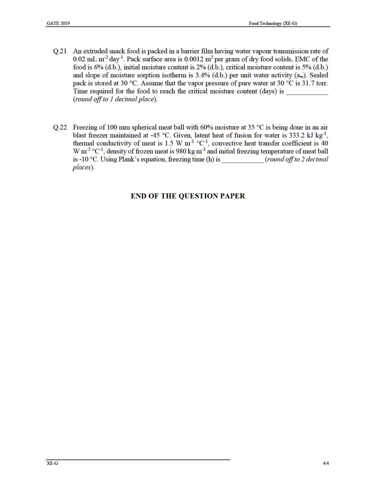 GATE 2019 Engineering Sciences (XE) Question Paper - Page 35