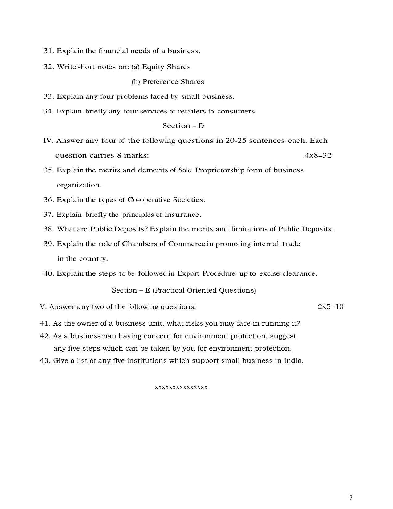 Karnataka 1st PUC Question Bank for Business Stdies MQP - Page 7