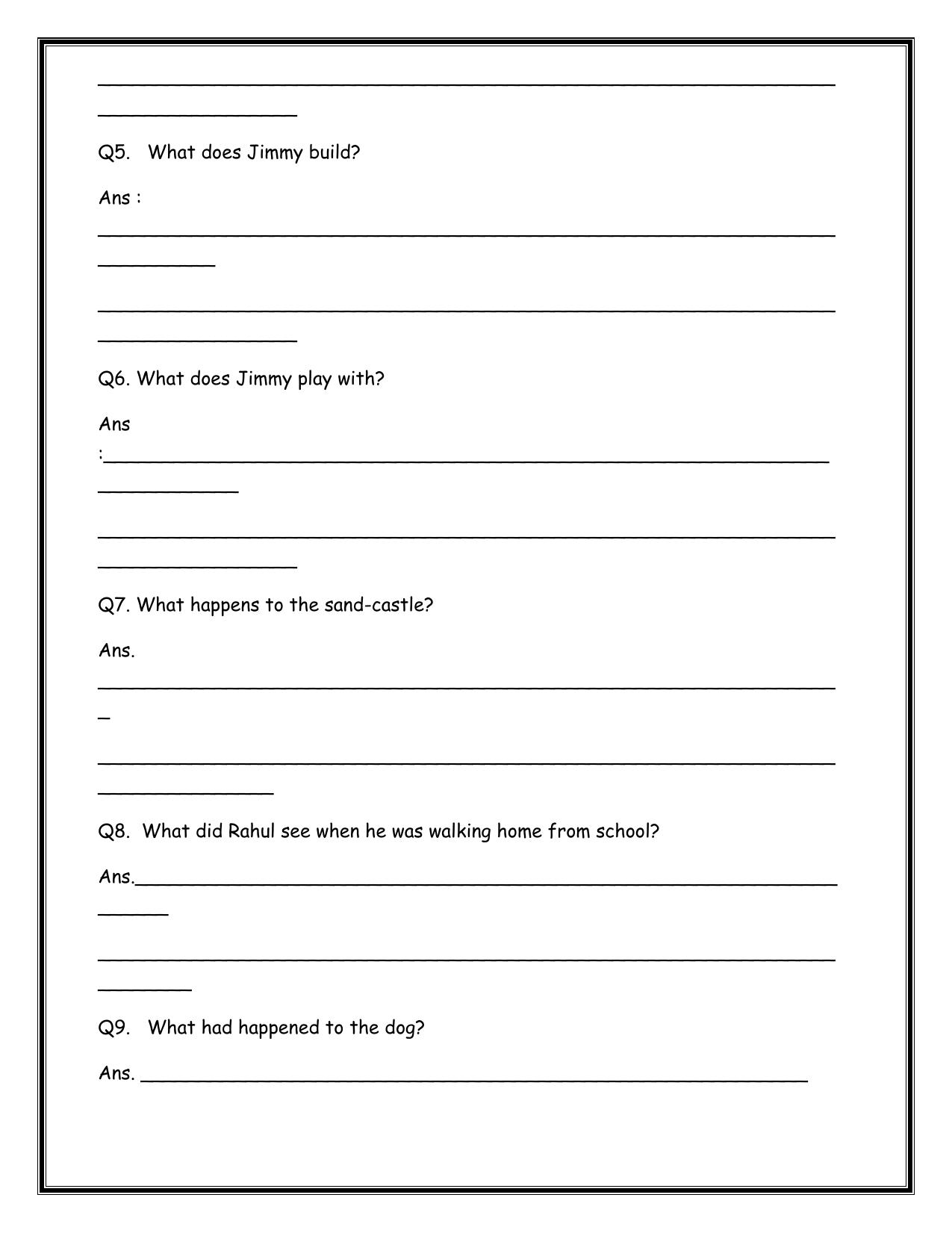Worksheet for Class 1 English Assignment 36 - Page 4