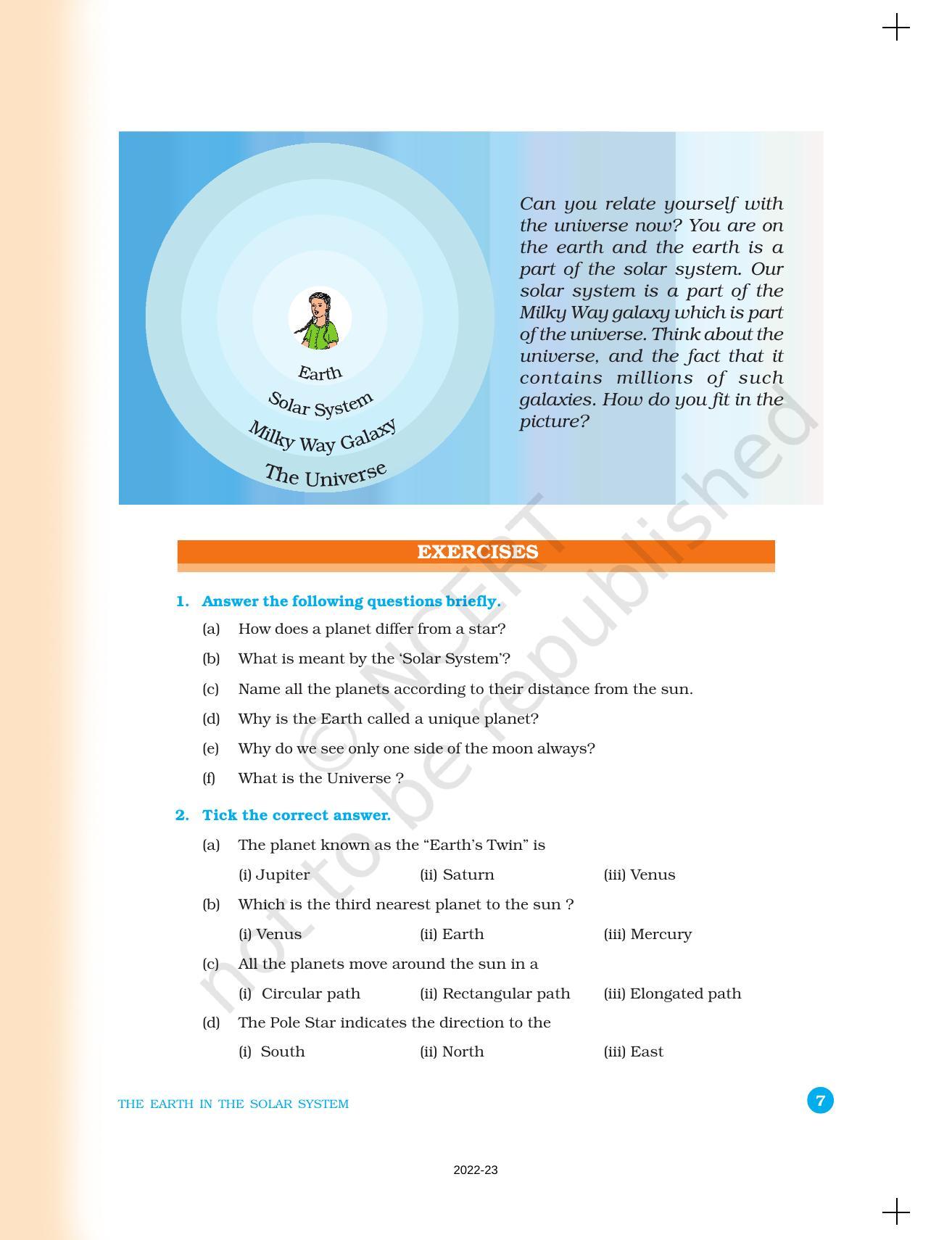 NCERT Book for Class 6 Social Science(Geography) Chapter 1The Earth