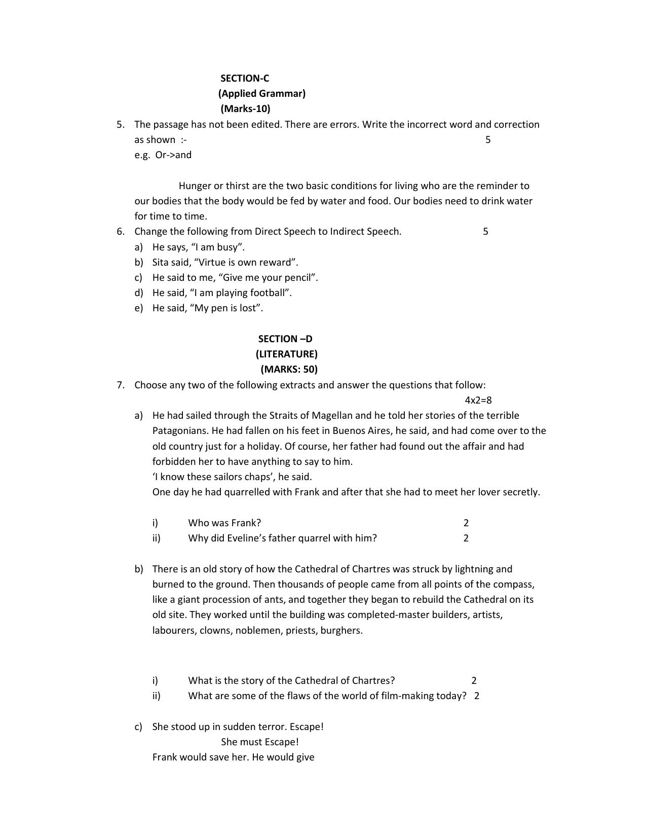 JAC Board Class 12th 2019 ENGLISH ELECTIVE SET-2 Model Paper - Page 3