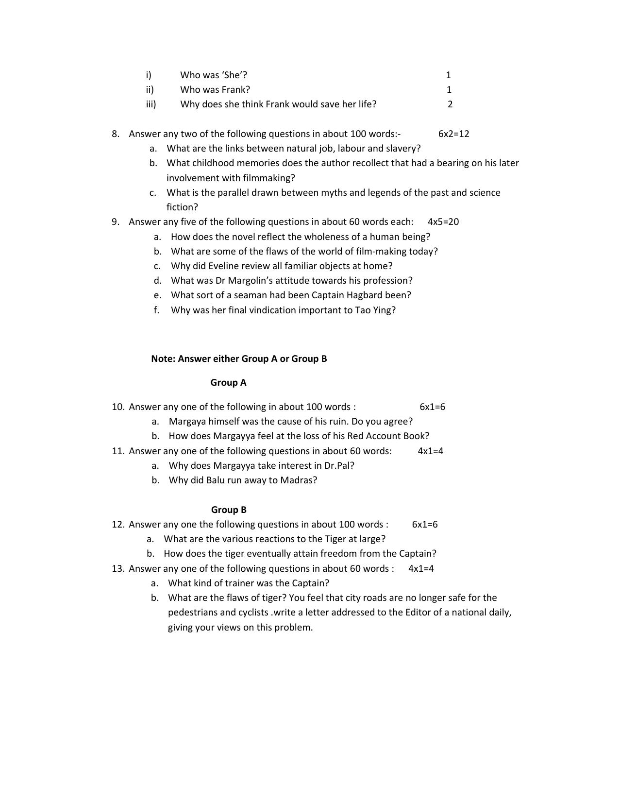 JAC Board Class 12th 2019 ENGLISH ELECTIVE SET-2 Model Paper - Page 4