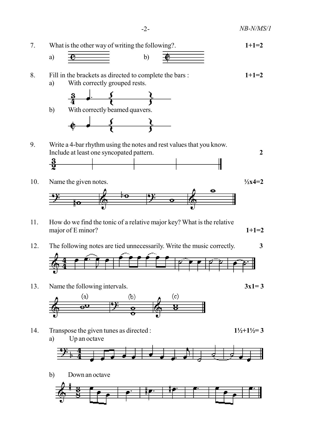 NBSE Class IX Final Examination 2023 Phase 1 Question Paper (All Subjects) - Page 39