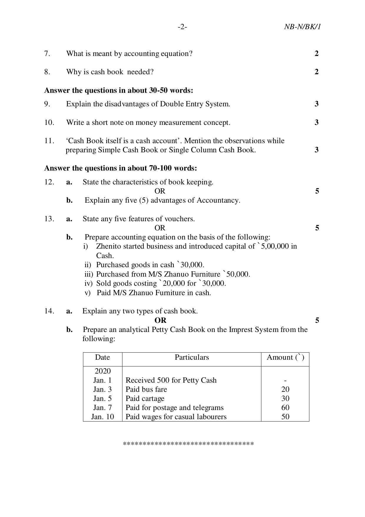 NBSE Class IX Final Examination 2023 Phase 1 Question Paper (All Subjects) - Page 42