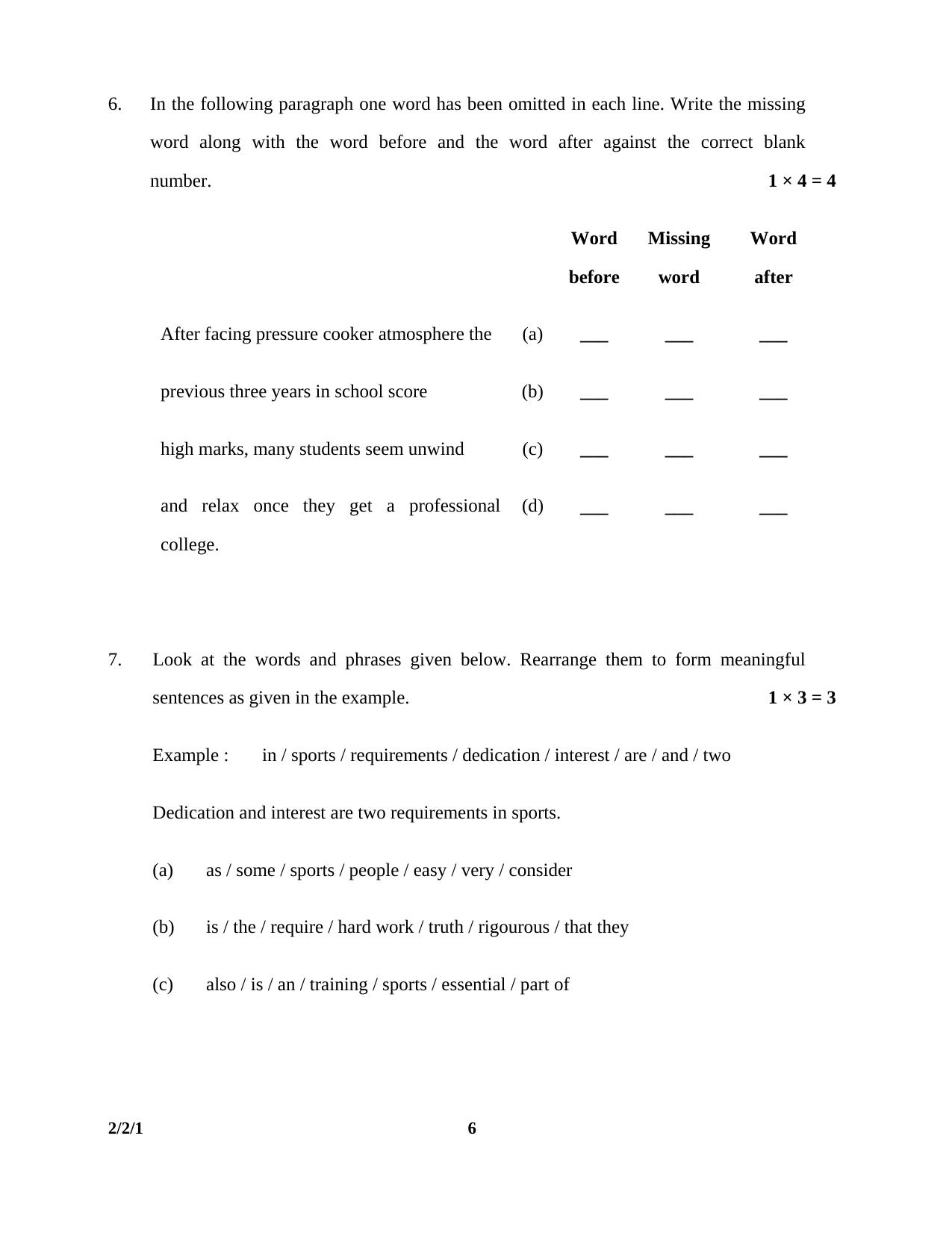 CBSE Class 10 2-2-1 English Lang. & Lit. 2016 Question Paper - Page 6