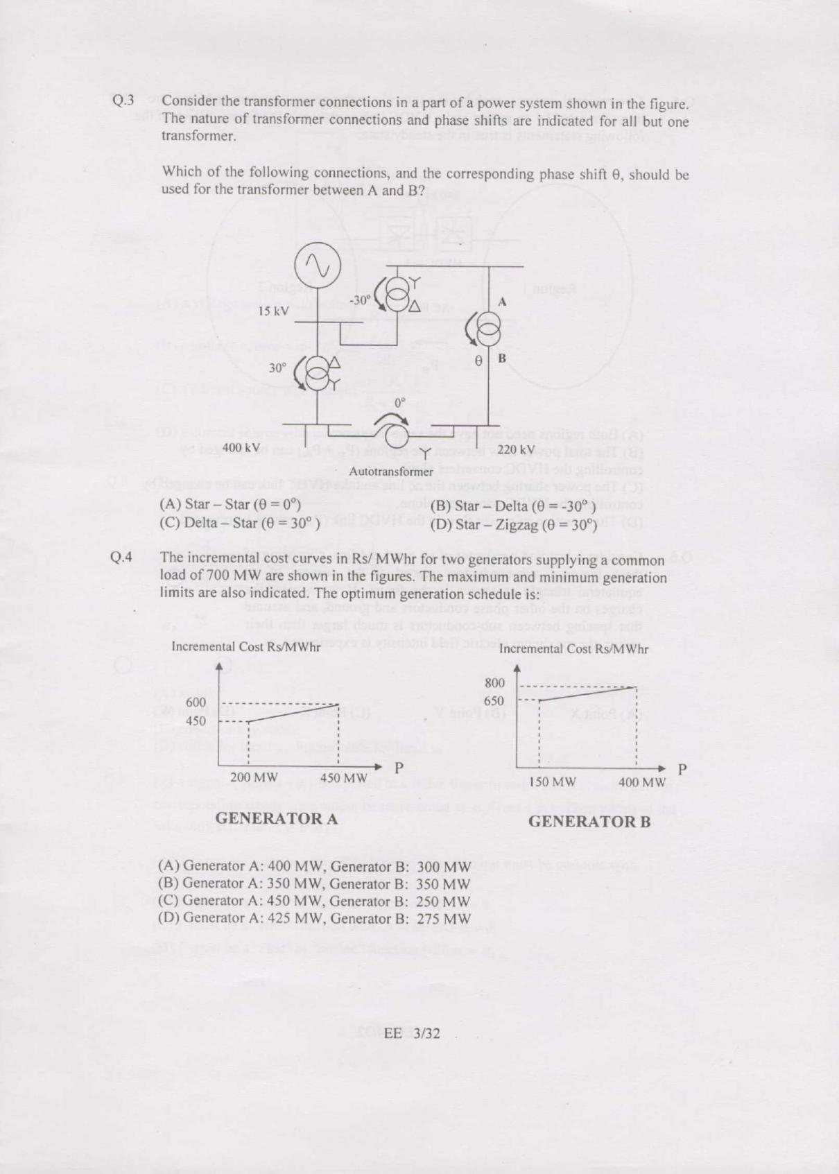 GATE 2007 Electrical Engineering (EE) Question Paper with Answer Key - Page 3
