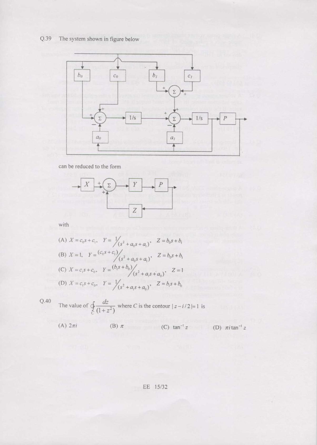 GATE 2007 Electrical Engineering (EE) Question Paper with Answer Key - Page 15