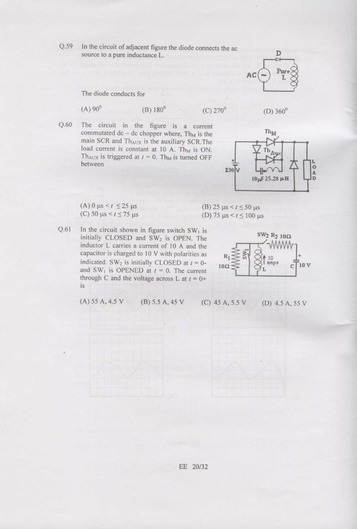 GATE 2007 Electrical Engineering (EE) Question Paper with Answer Key - Page 20