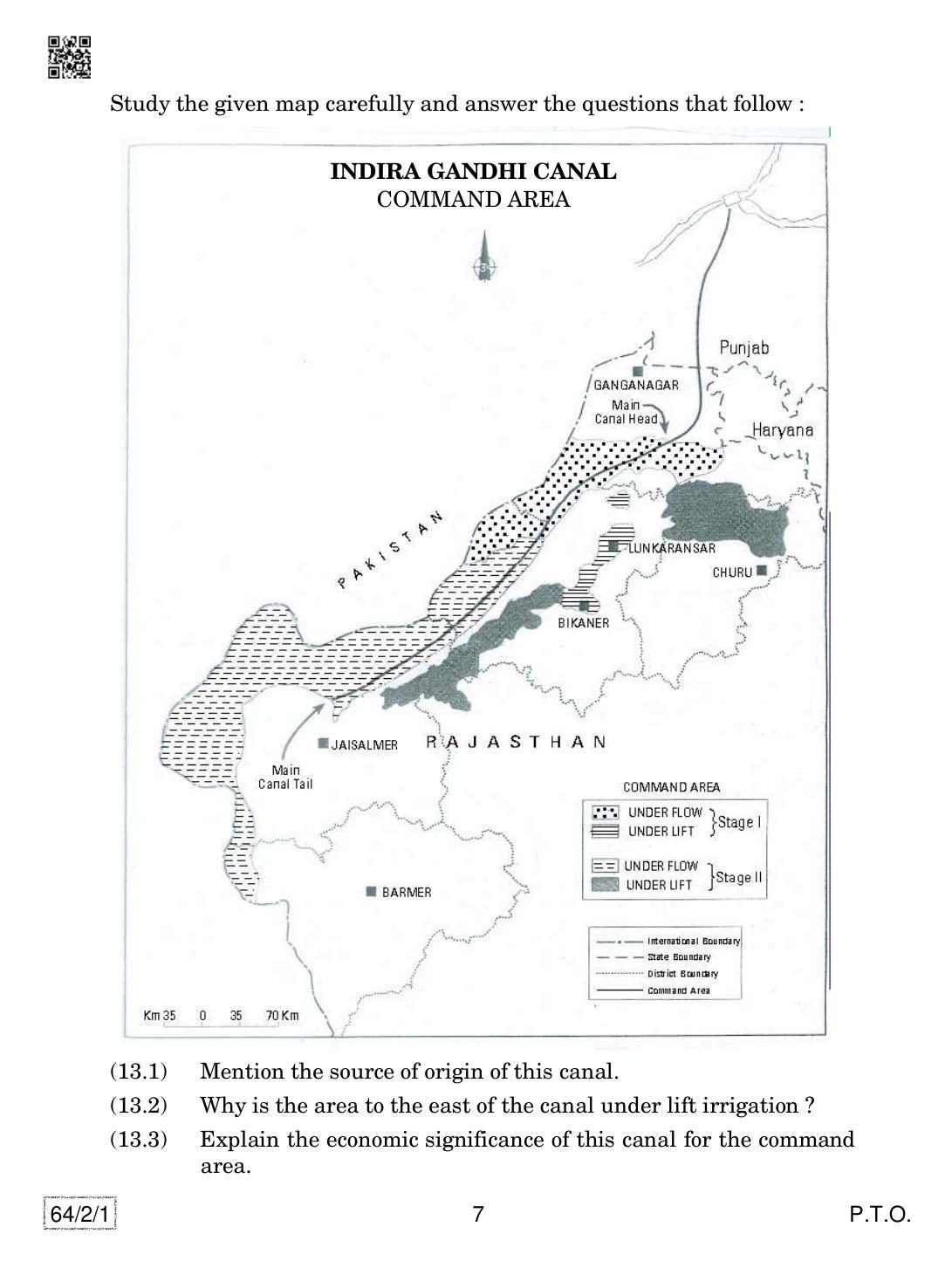 CBSE Class 12 64-2-1 Geography 2019 Question Paper - Page 7
