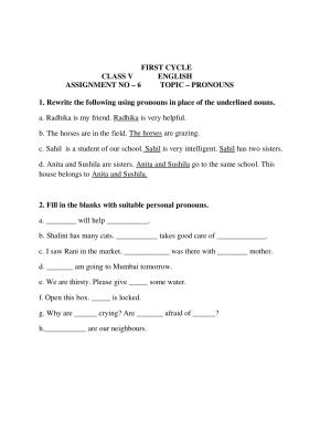 Worksheet for Class 5 English Assignment 25