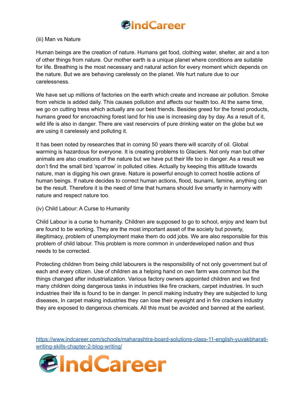 Maharashtra Board Solutions Class 11-English Yuvakbharati (Writing Skills): Chapter 2- Blog Writing - Page 6