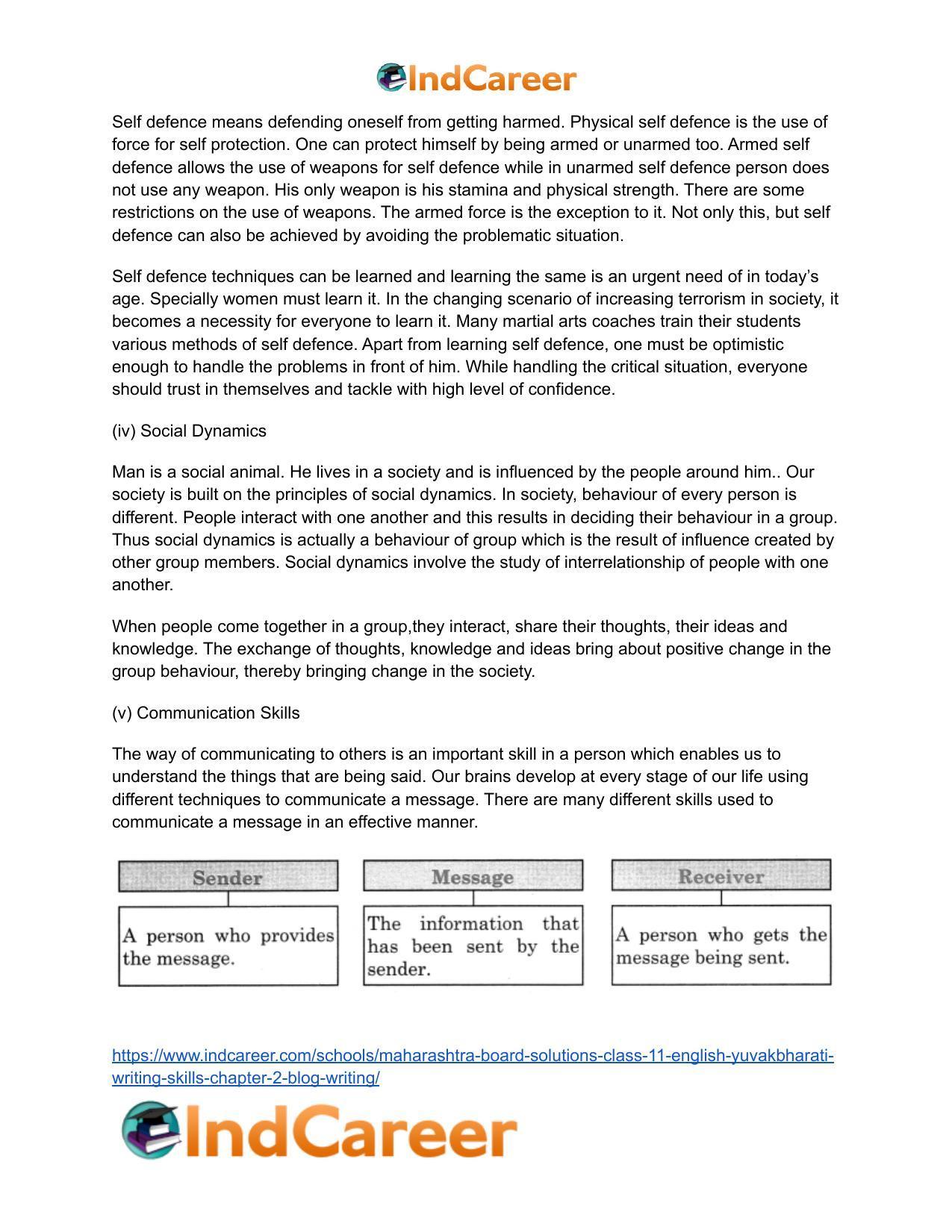 Maharashtra Board Solutions Class 11-English Yuvakbharati (Writing Skills): Chapter 2- Blog Writing - Page 9