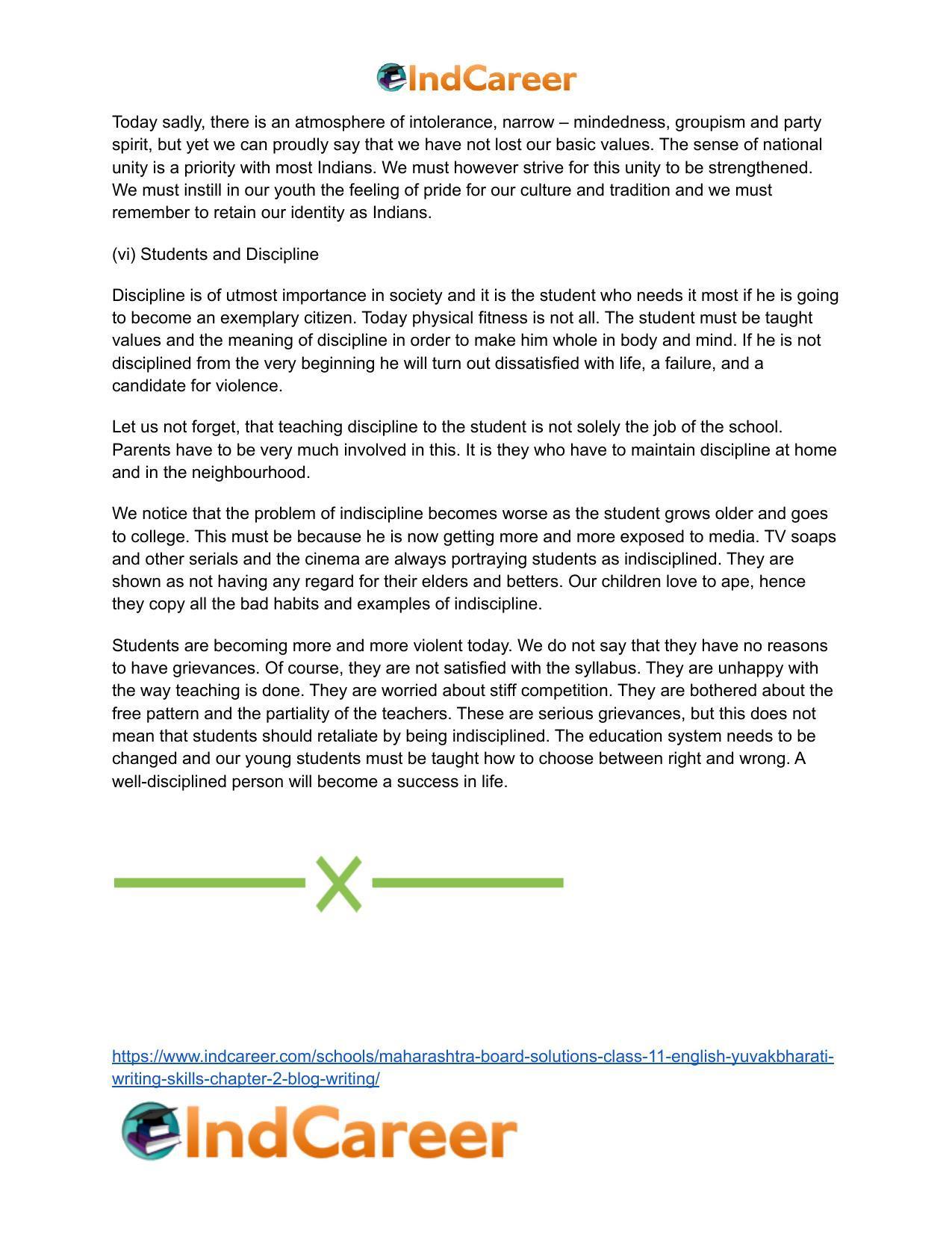 Maharashtra Board Solutions Class 11-English Yuvakbharati (Writing Skills): Chapter 2- Blog Writing - Page 15