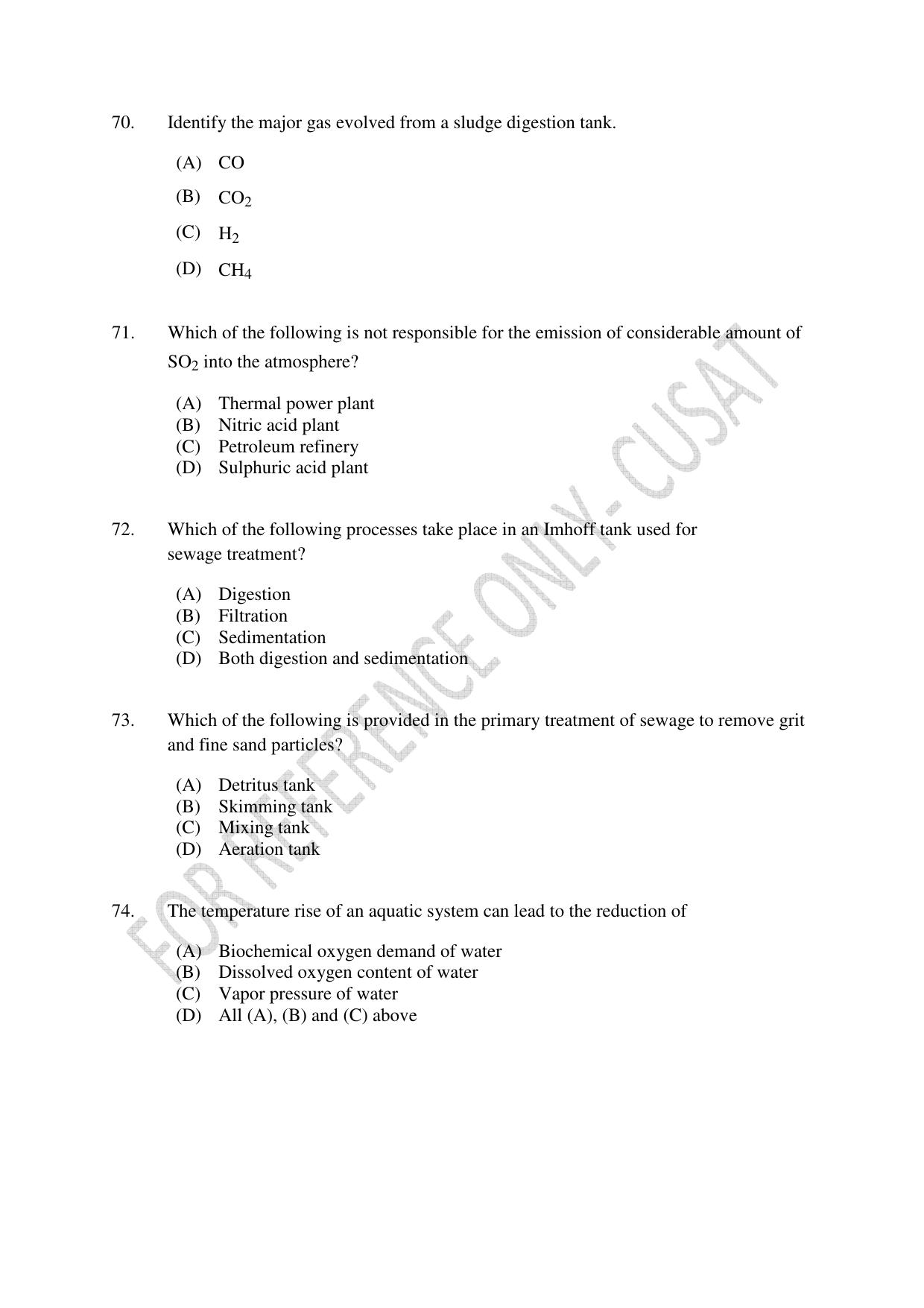 CUSAT CAT 2022 ENGINEERING SCIENCE Question Paper - Page 13