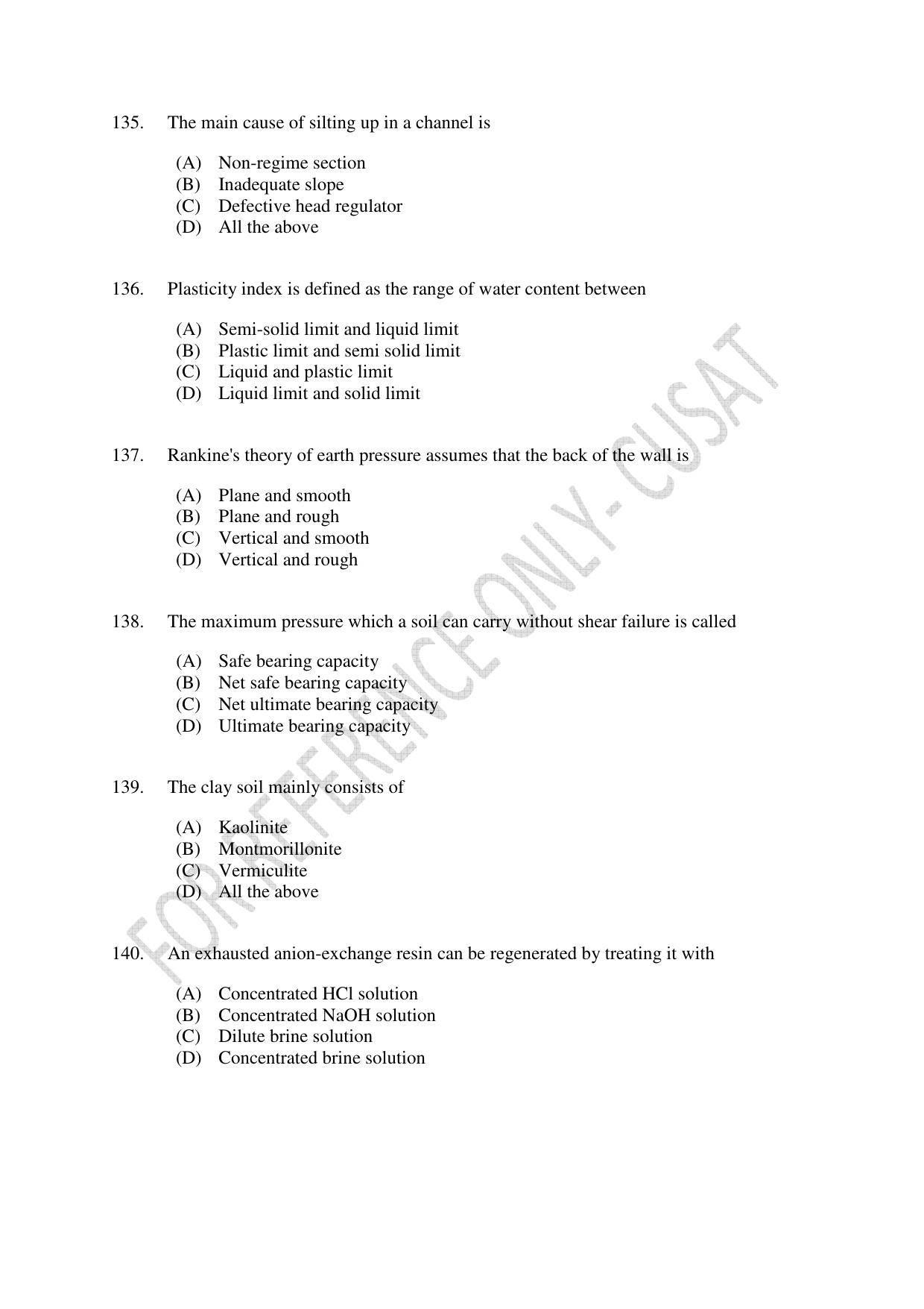 CUSAT CAT 2022 ENGINEERING SCIENCE Question Paper - Page 24