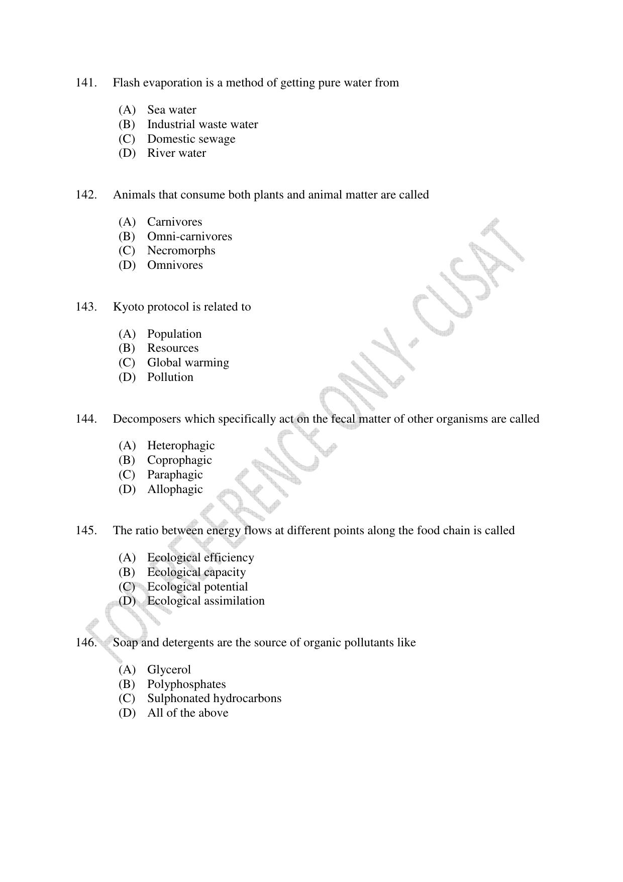 CUSAT CAT 2022 ENGINEERING SCIENCE Question Paper - Page 25