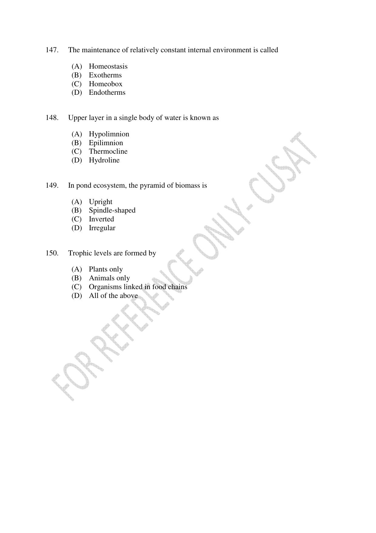 CUSAT CAT 2022 ENGINEERING SCIENCE Question Paper - Page 26