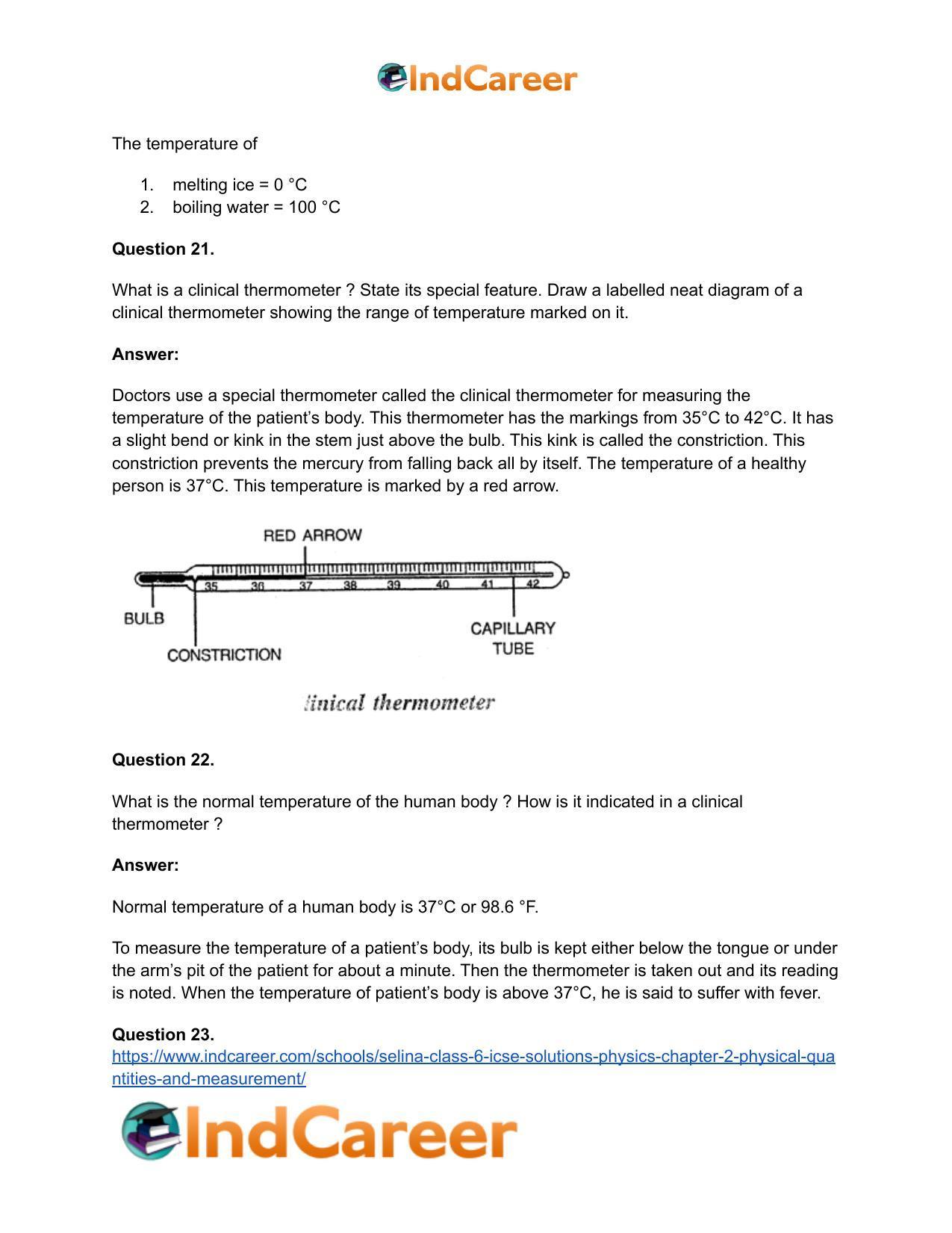 Selina Class 6 ICSE Solutions Physics : Chapter 2- Physical Quantities and Measurement - Page 17