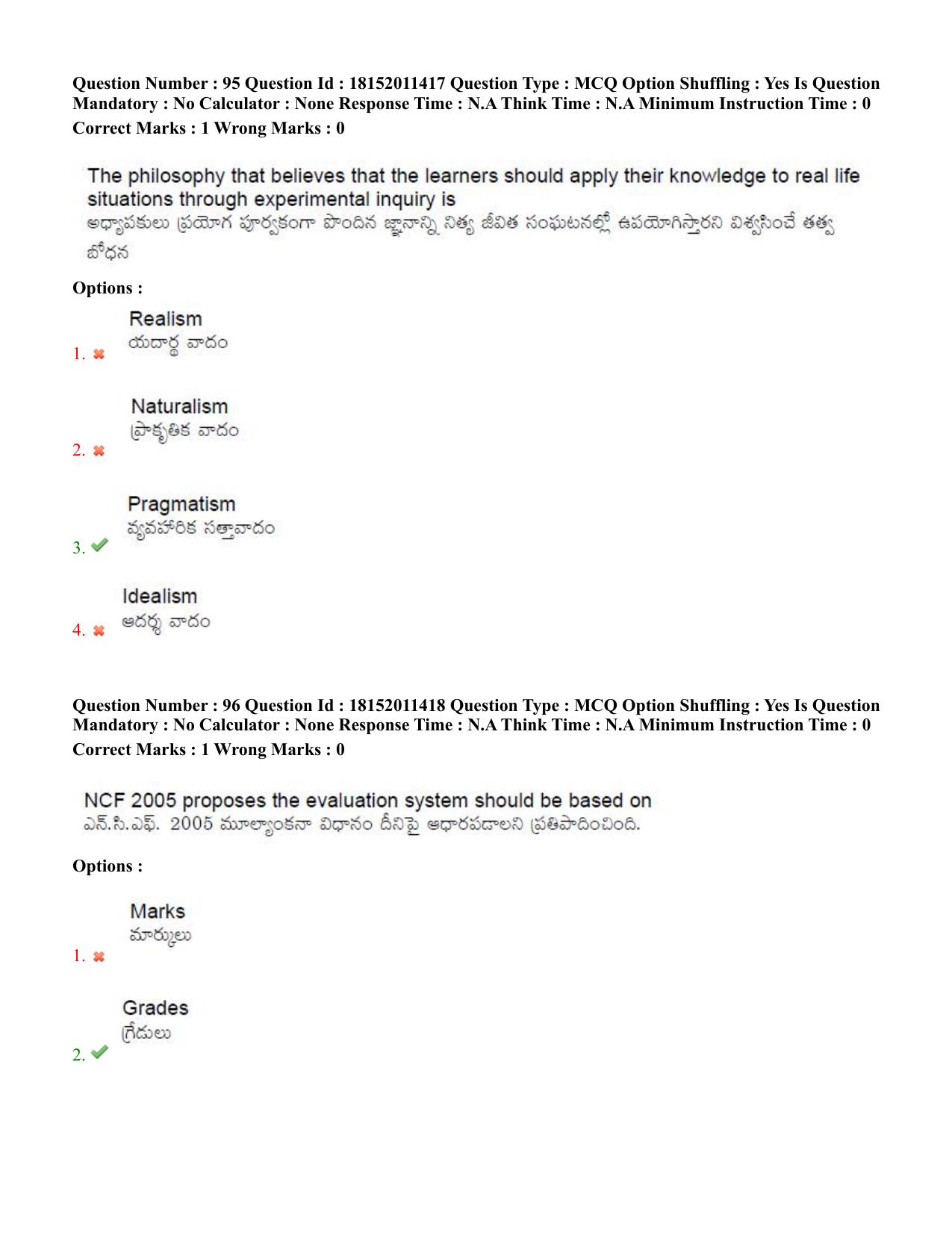 TS CPGET 2023 M Ed (Shift 2) Question Paper with Answer Key - Page 54