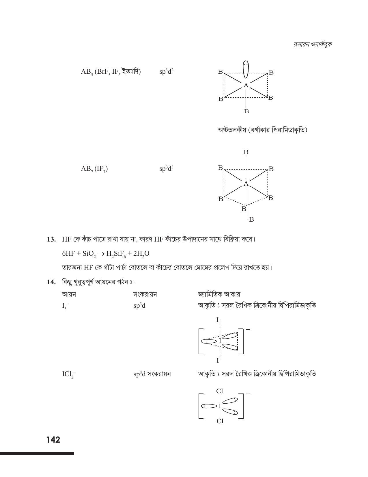 Tripura Board Class 12 Chemistry Bengali Version Workbooks - Page 148