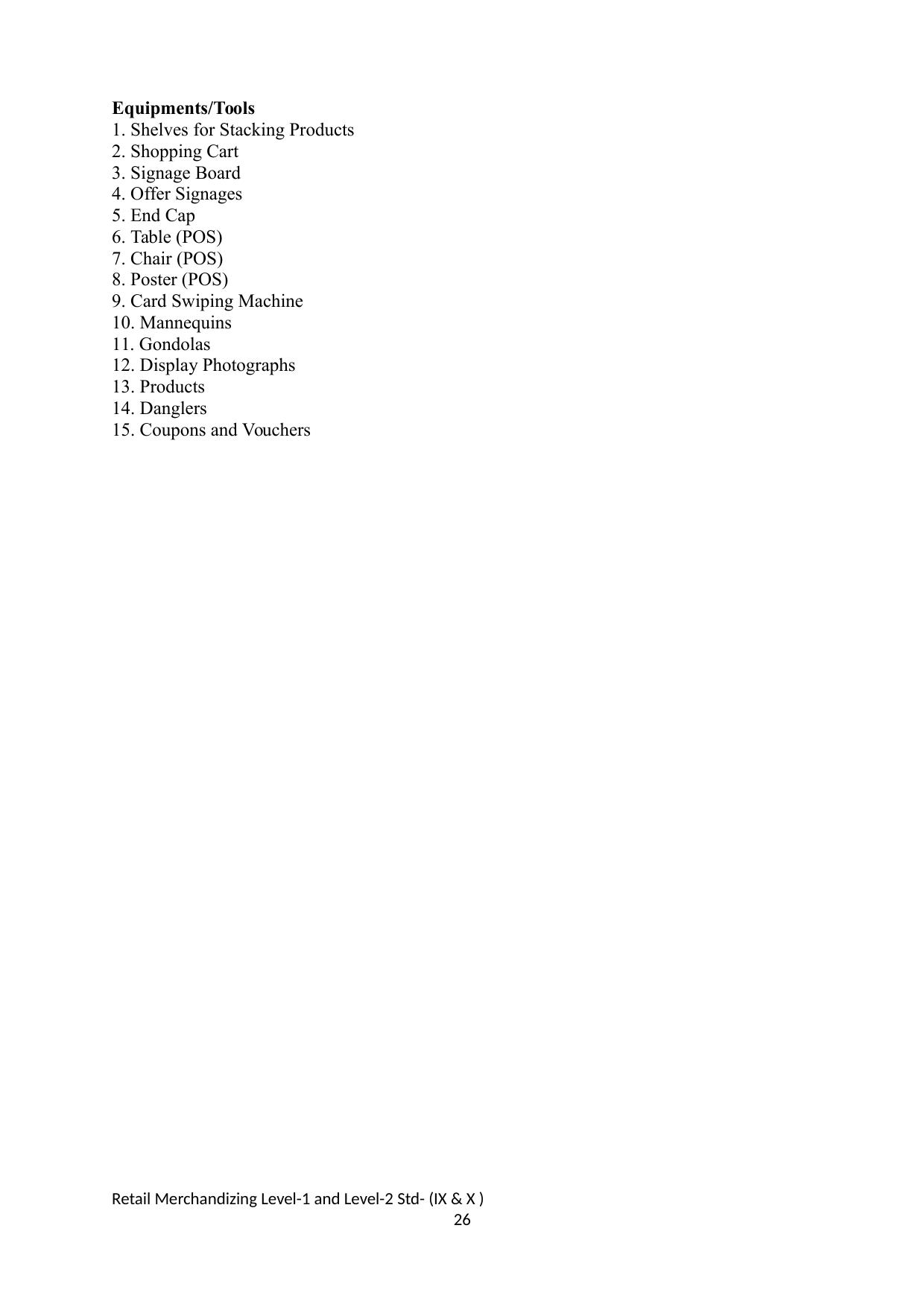 Maharashtra SSC Retail Merchandising Syllabus - Page 26