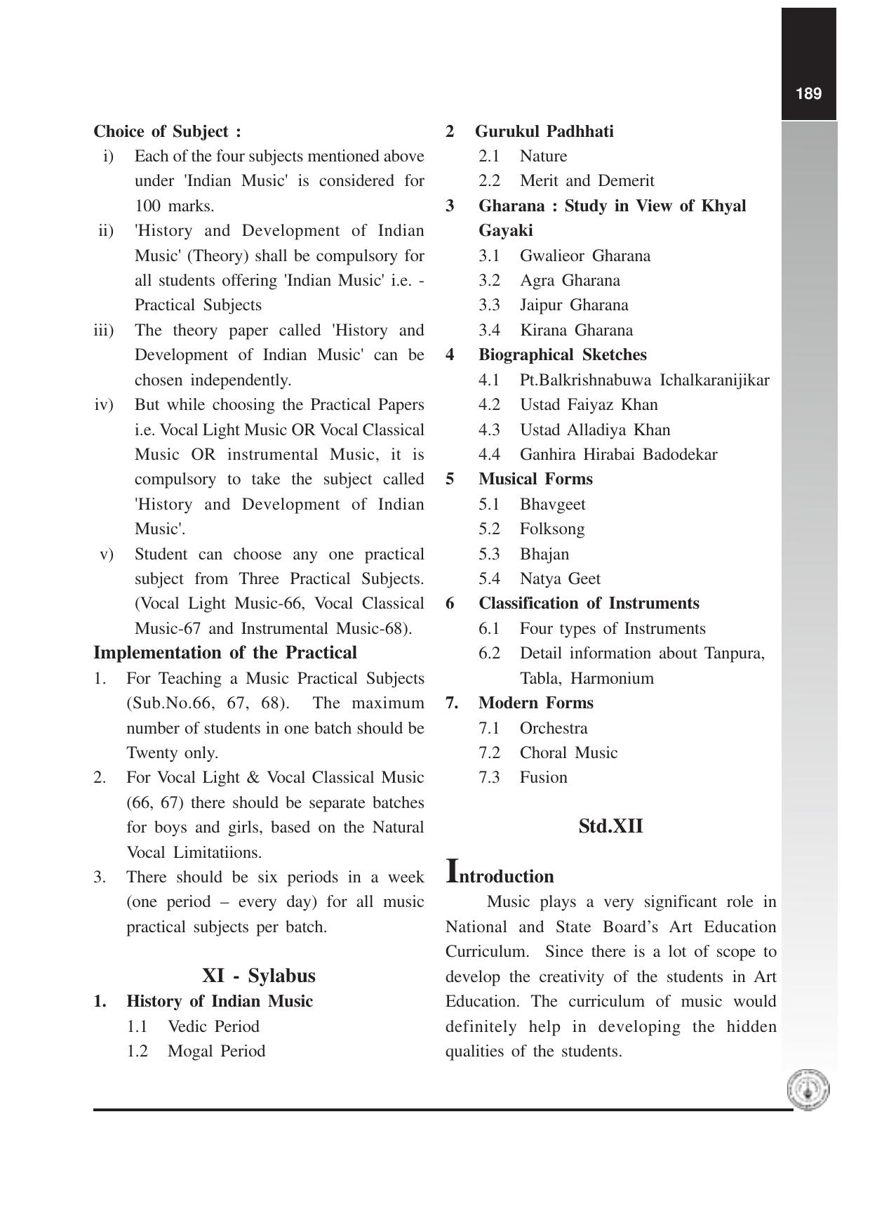 Maharashtra HSC History and Development of Indian Music Syllabus - Page 2
