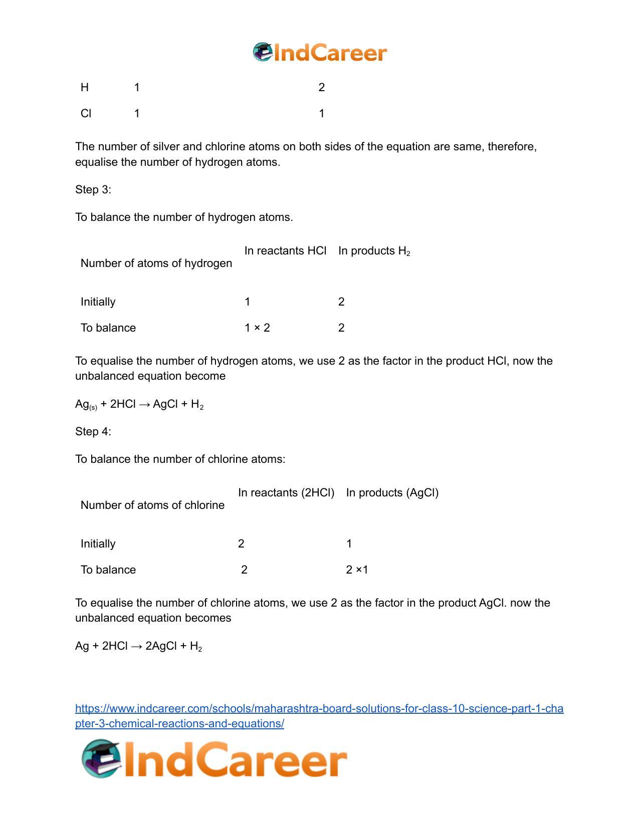 Maharashtra Board Solutions for Class 10- Science (Part 1): Chapter 3- Chemical Reactions and Equations - Page 16