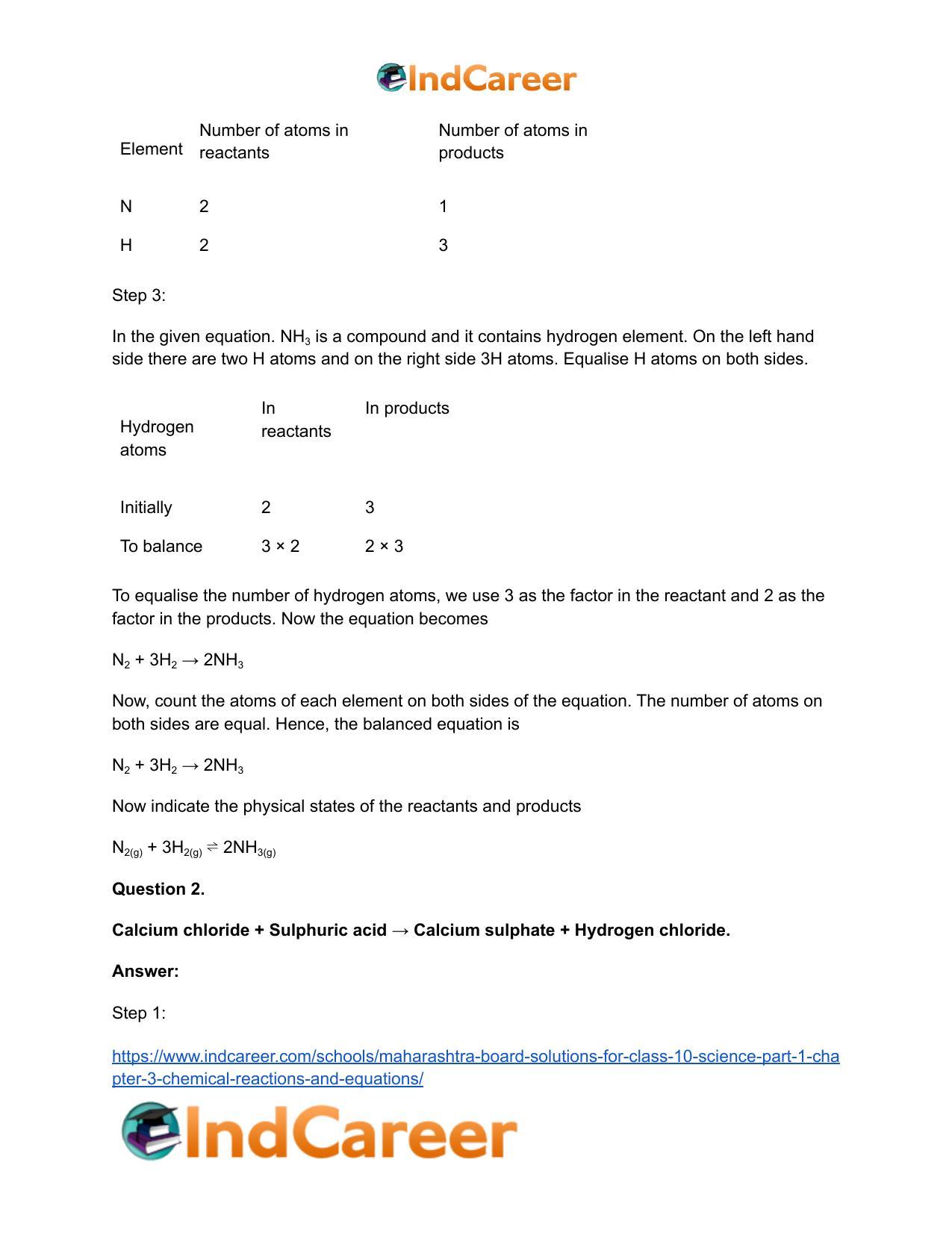 Maharashtra Board Solutions for Class 10- Science (Part 1): Chapter 3- Chemical Reactions and Equations - Page 24