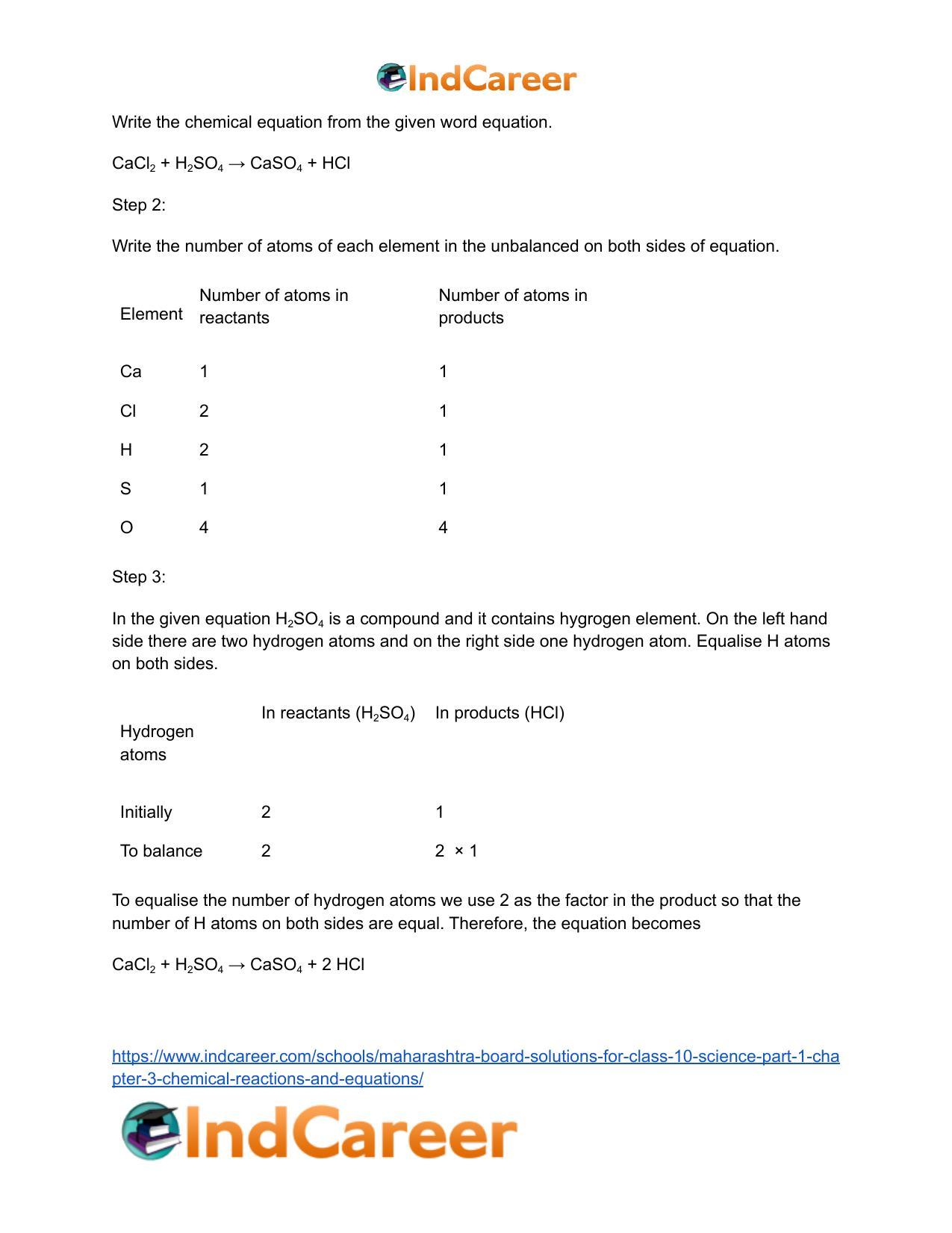 Maharashtra Board Solutions for Class 10- Science (Part 1): Chapter 3- Chemical Reactions and Equations - Page 25