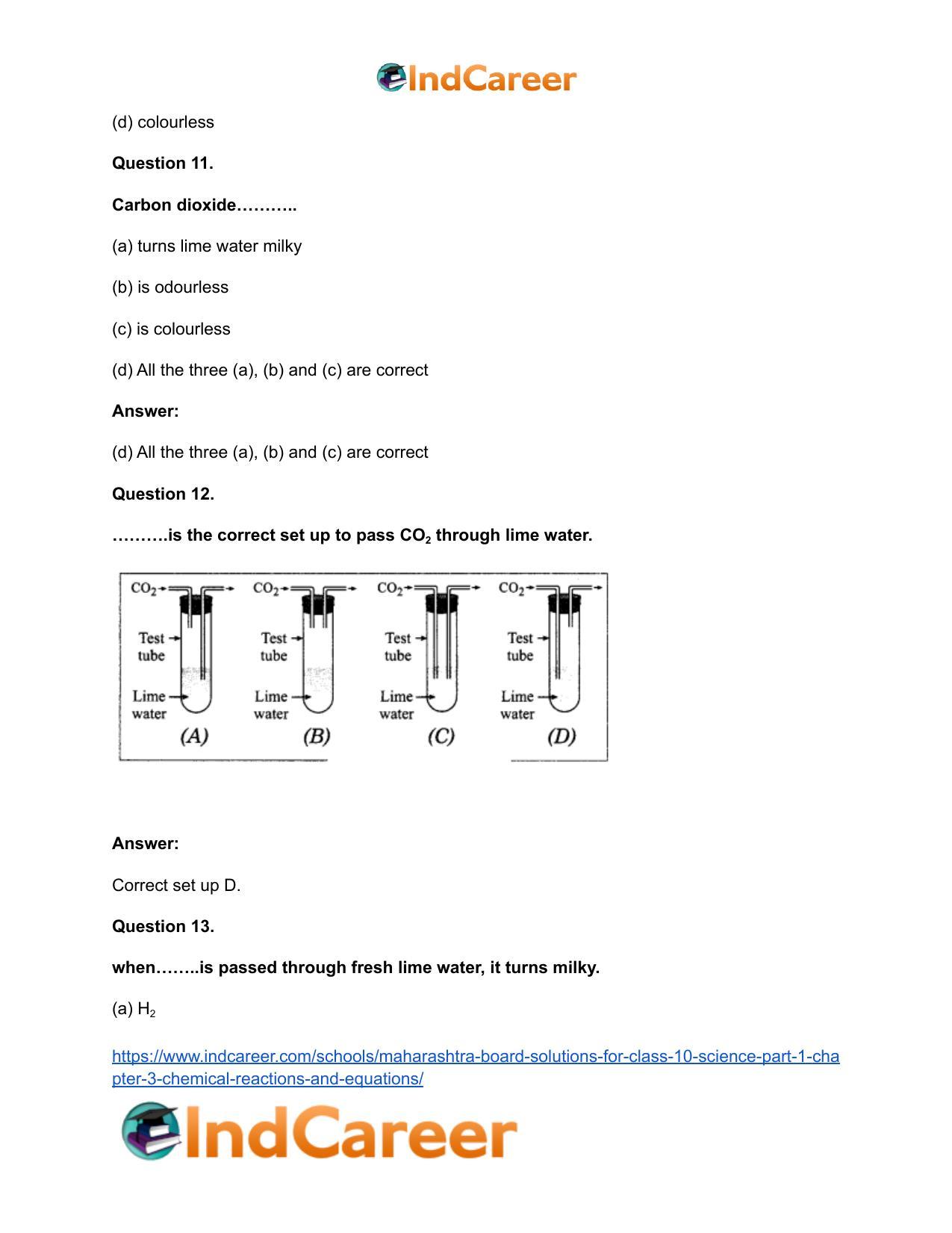 Maharashtra Board Solutions for Class 10- Science (Part 1): Chapter 3- Chemical Reactions and Equations - Page 35