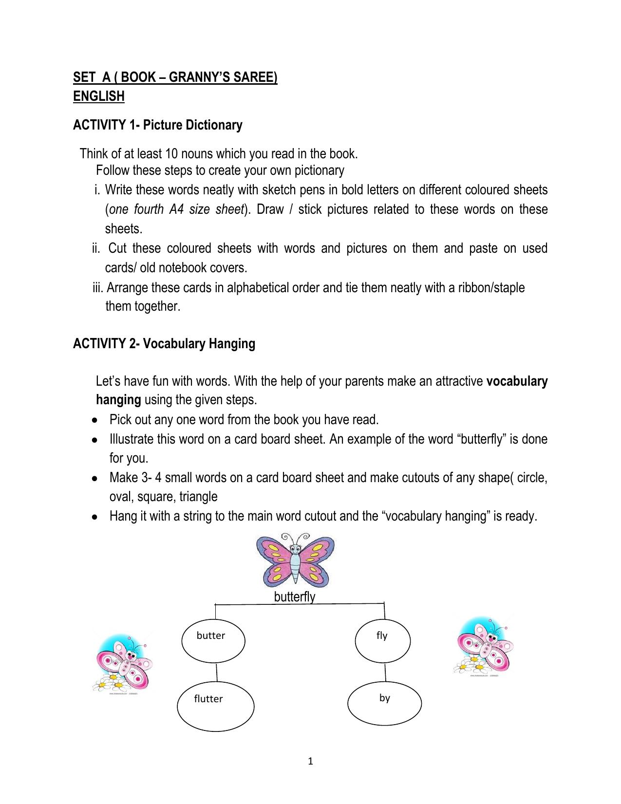 Worksheet for Class 2 English Revision Assignment 120 - Page 2