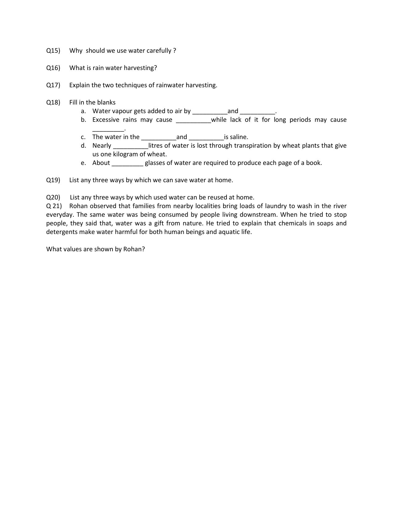CBSE Worksheets for Class 6 Science Assignment 58 - Page 2