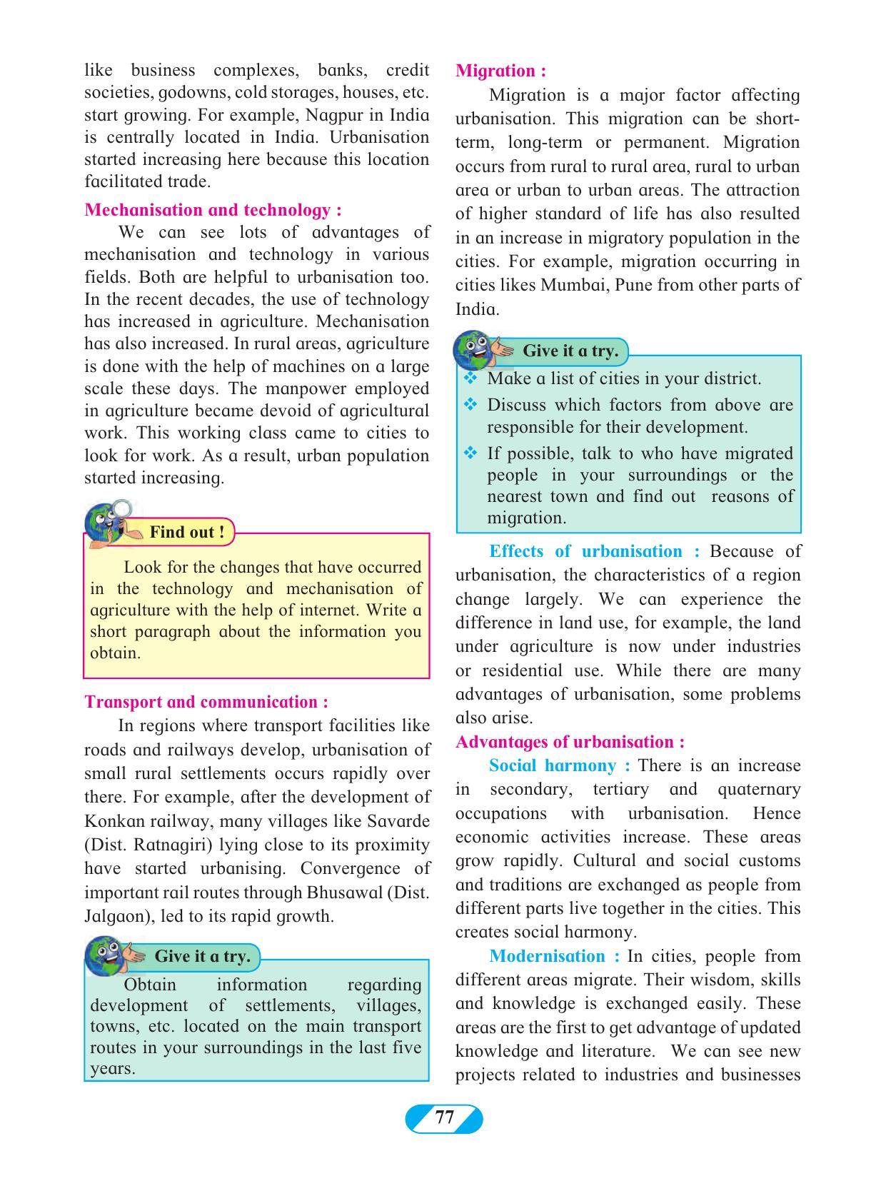 Maharashtra Board Class 9 Geography Textbook - Page 87