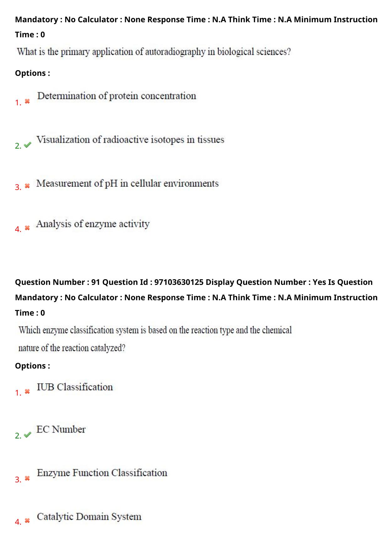 AP RCET 2024 Bio-Technology Question Paper - Page 55