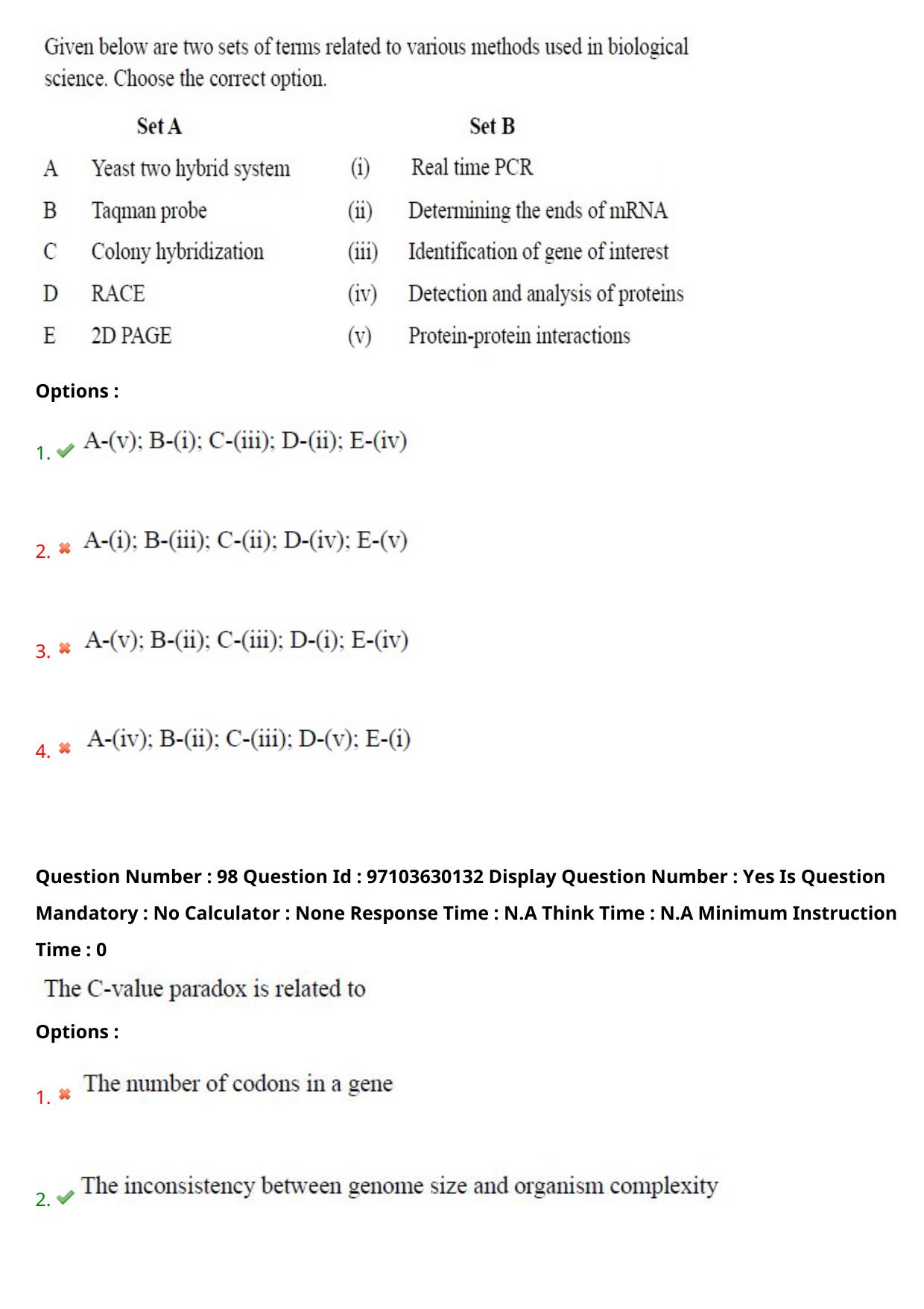 AP RCET 2024 Bio-Technology Question Paper - Page 59