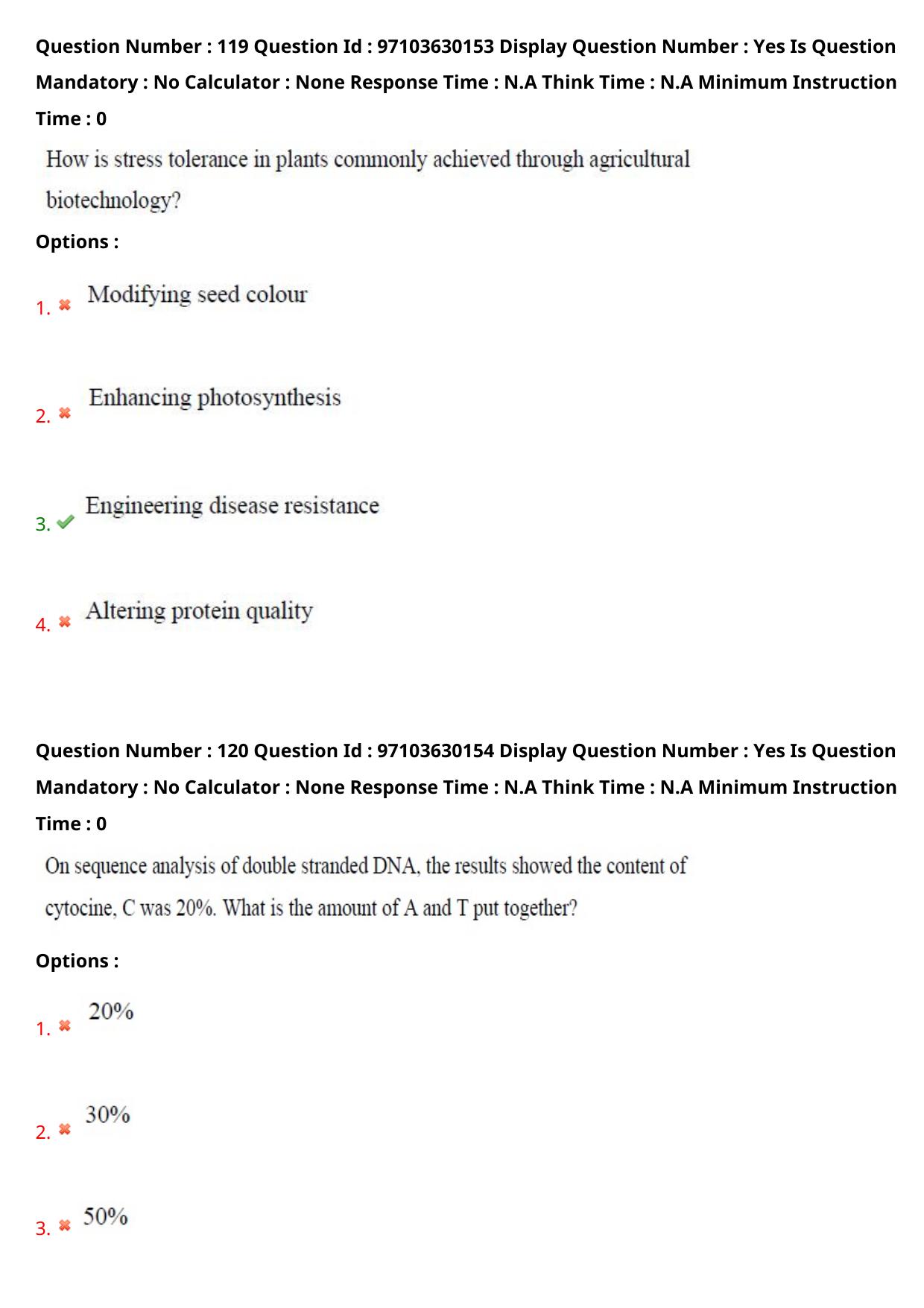 AP RCET 2024 Bio-Technology Question Paper - Page 71