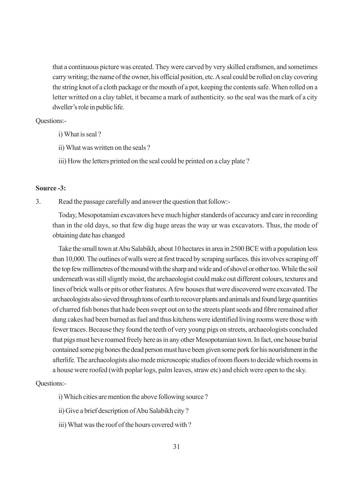 Tripura Board Class 11 History English Version Workbooks - Page 31