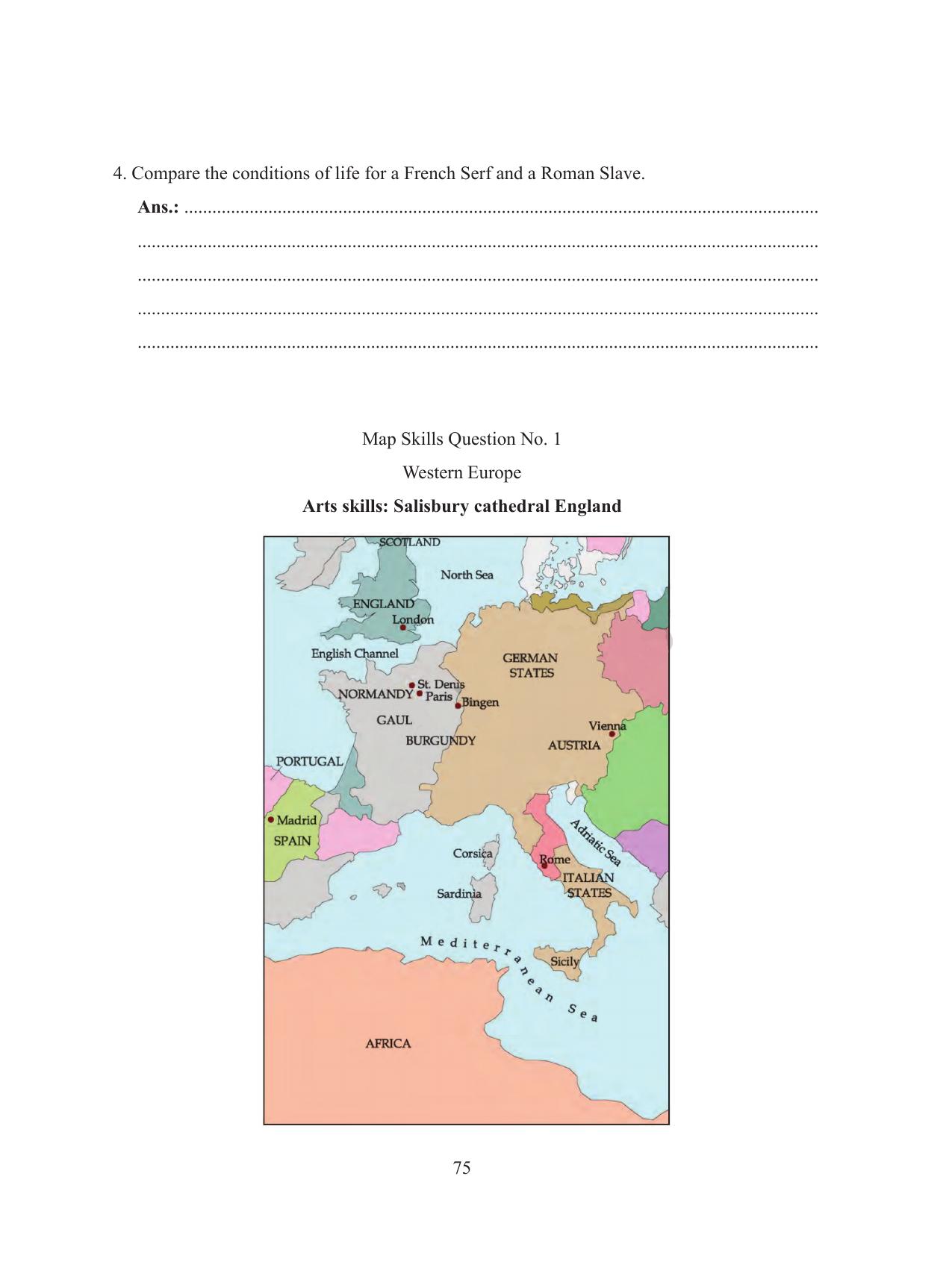 Tripura Board Class 11 History English Version Workbooks - Page 75