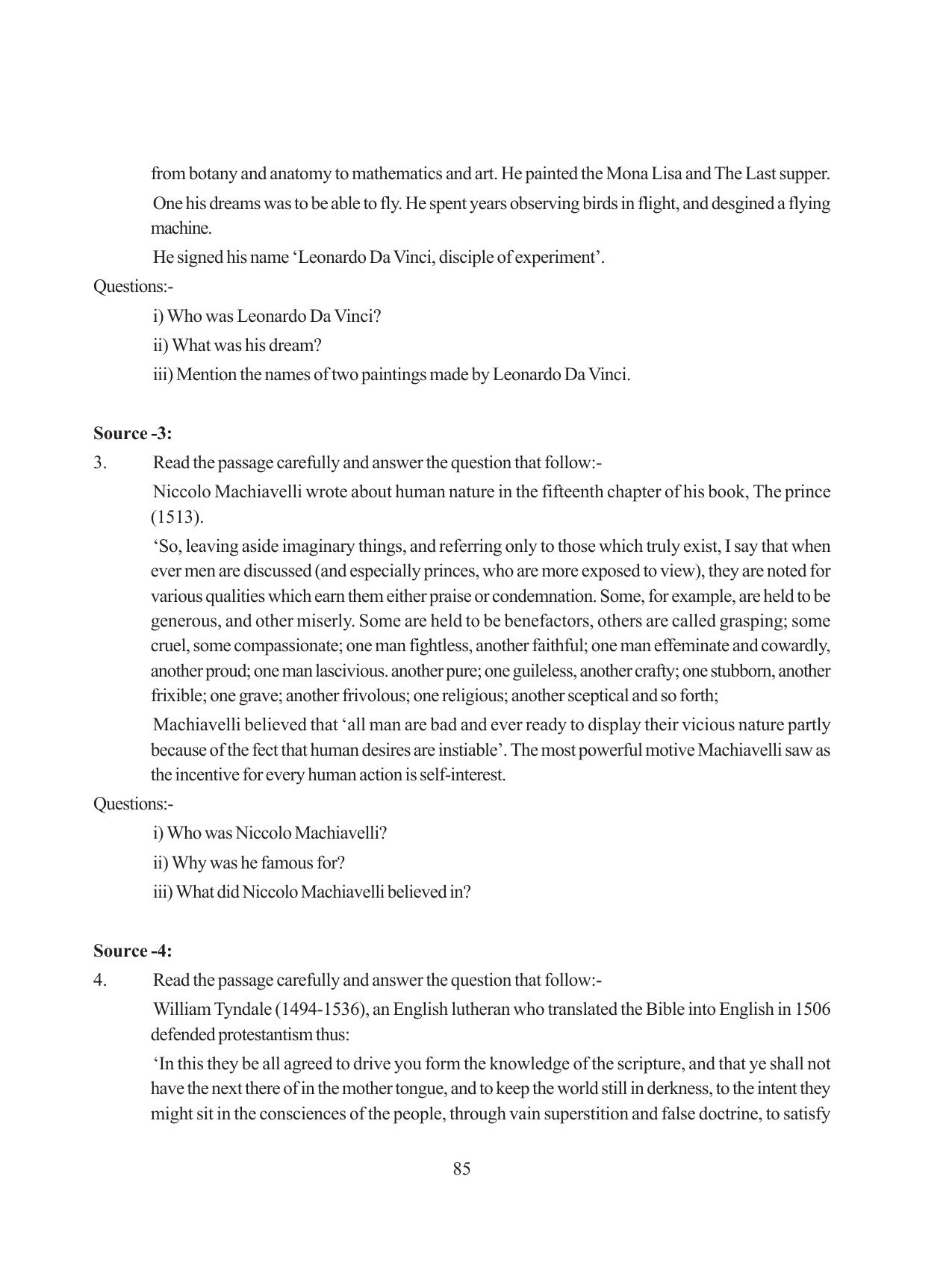 Tripura Board Class 11 History English Version Workbooks - Page 85