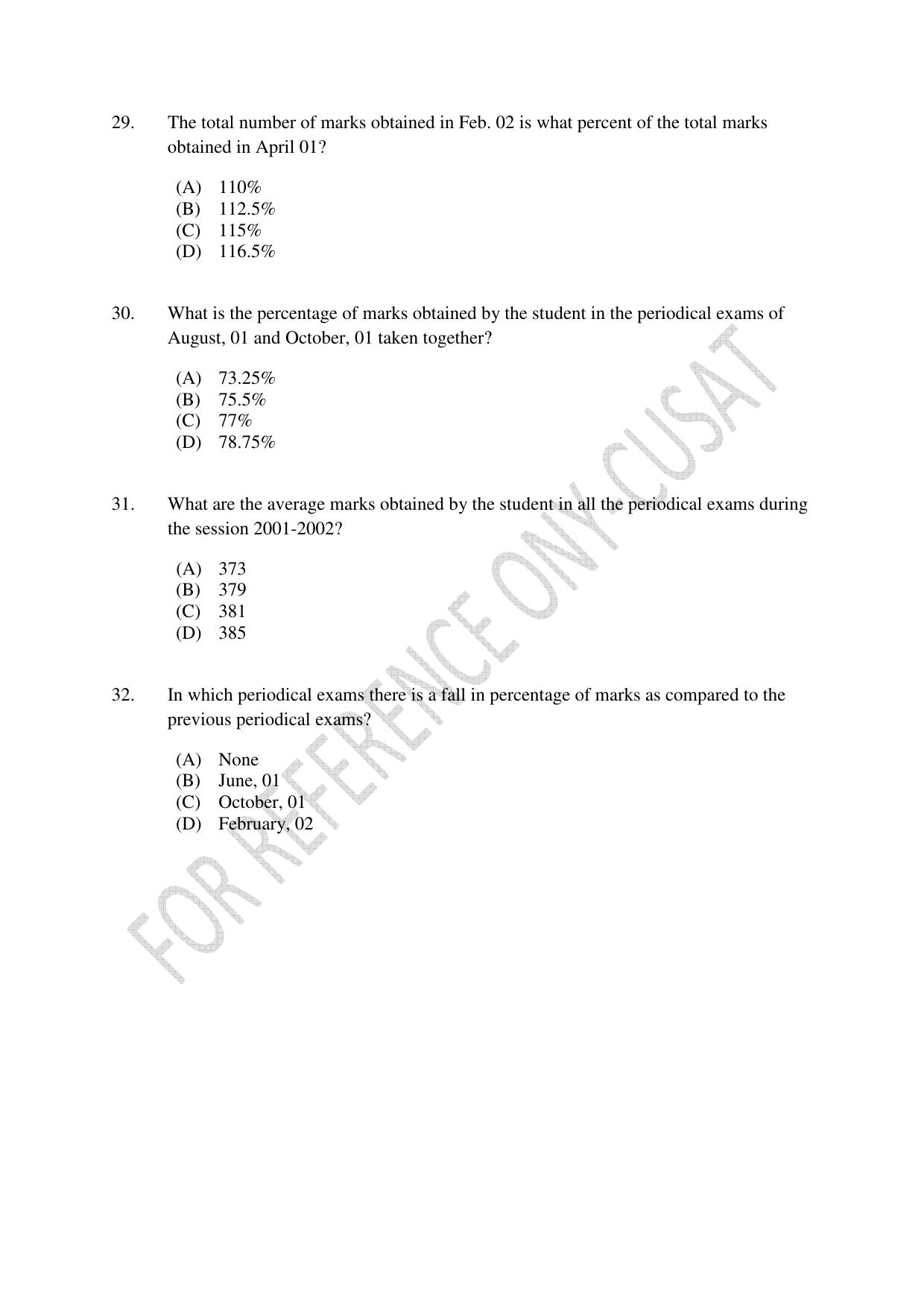 CUSAT CAT 2022 Test for B Voc programme Second Shift Question Paper - Page 8