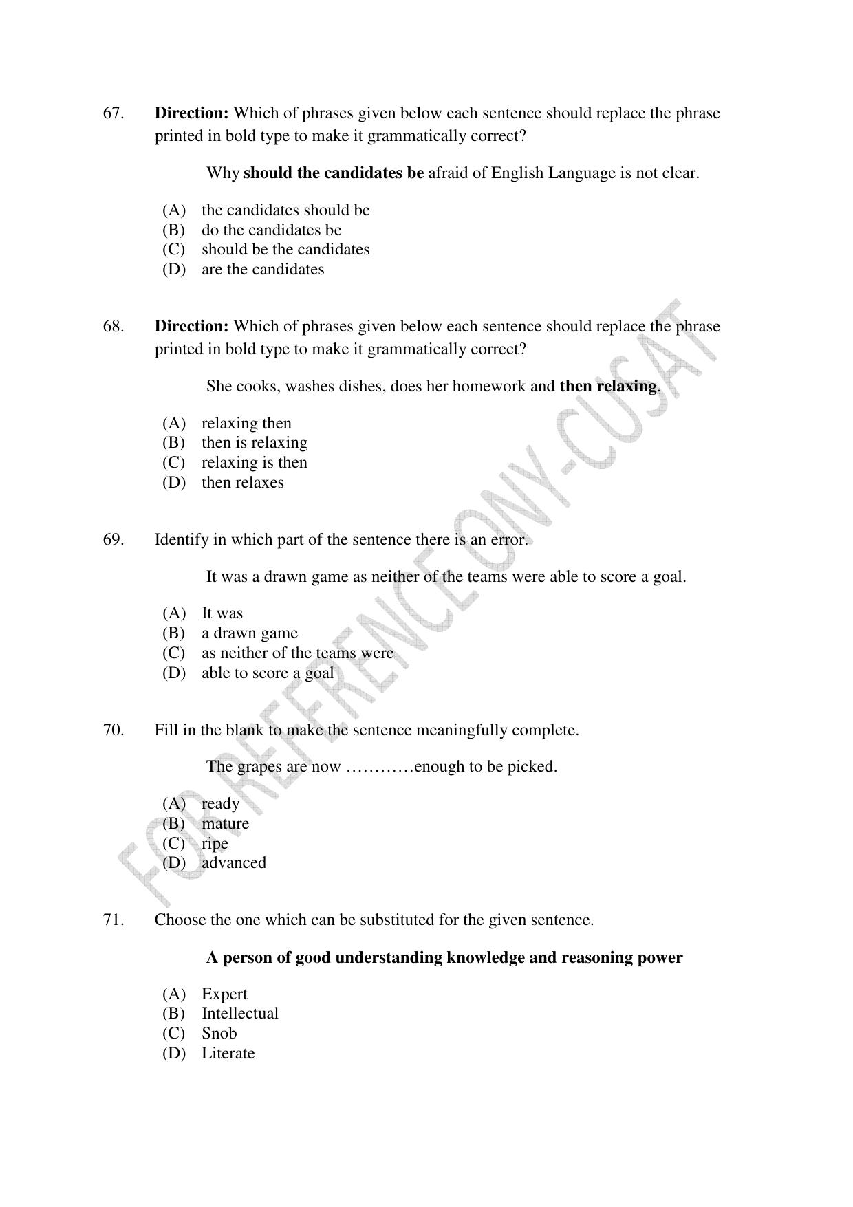 CUSAT CAT 2022 Test for B Voc programme Second Shift Question Paper - Page 17