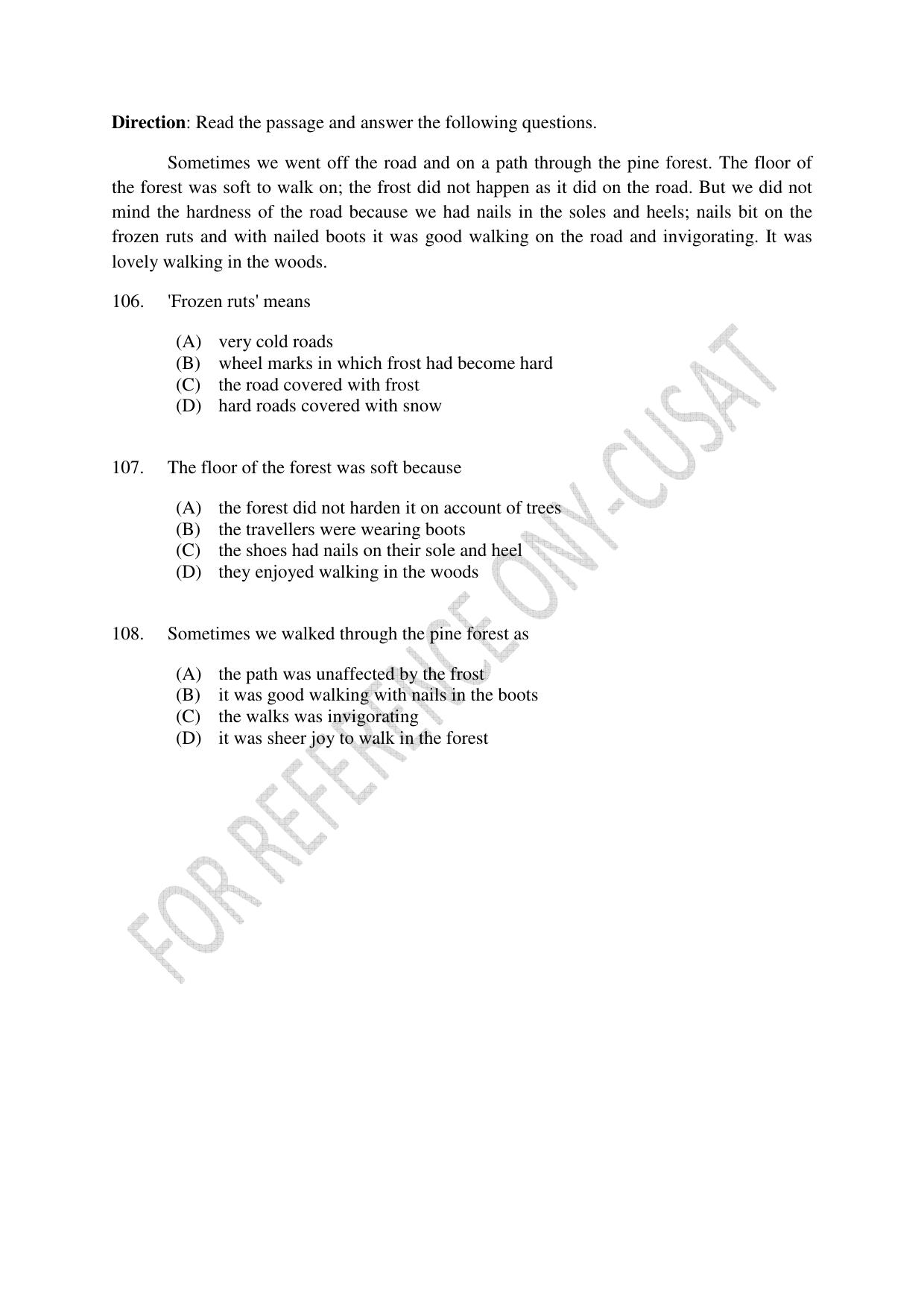 CUSAT CAT 2022 Test for B Voc programme Second Shift Question Paper - Page 25