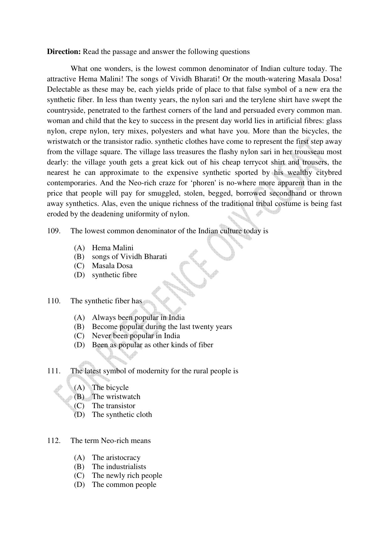 CUSAT CAT 2022 Test for B Voc programme Second Shift Question Paper - Page 26