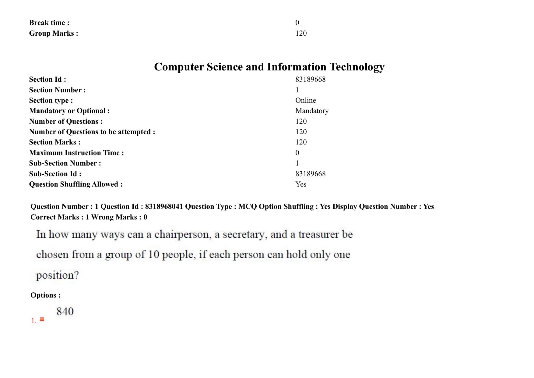 AP PGCET 2025 Computer Science Engineering Paper with Answer Key - Page 2
