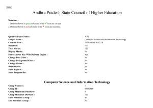 AP PGCET 2025 Computer Science Engineering Paper with Answer Key