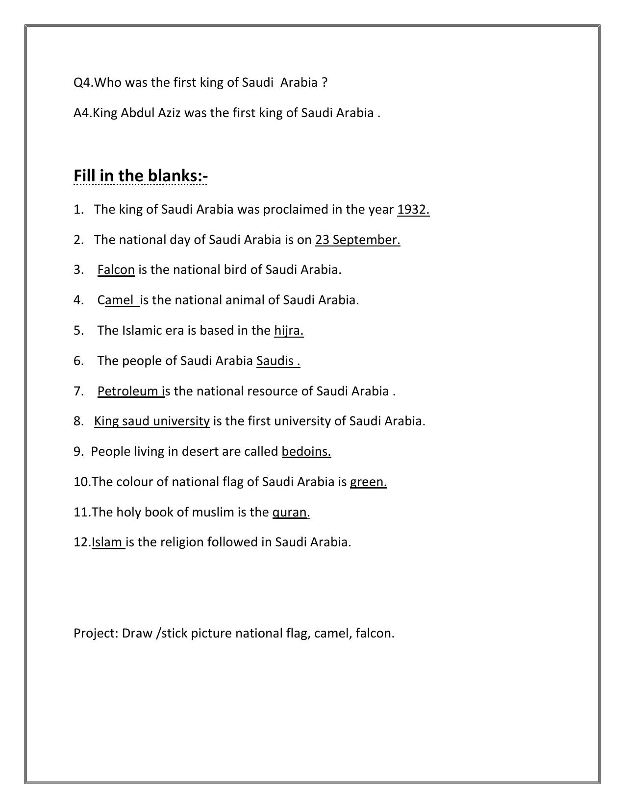 Worksheets for Class 2 EVS Assignment 53 Saudi Arabia - Page 2