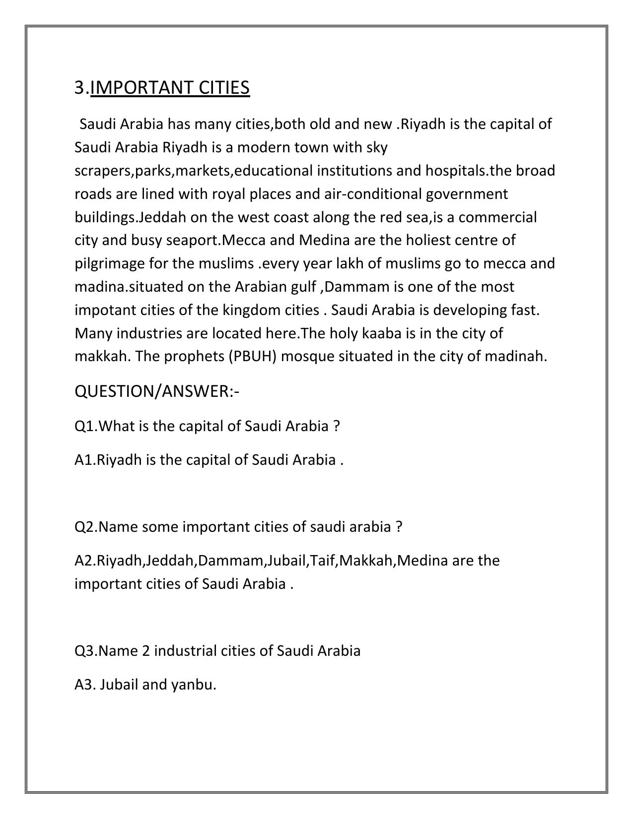 Worksheets for Class 2 EVS Assignment 53 Saudi Arabia - Page 4