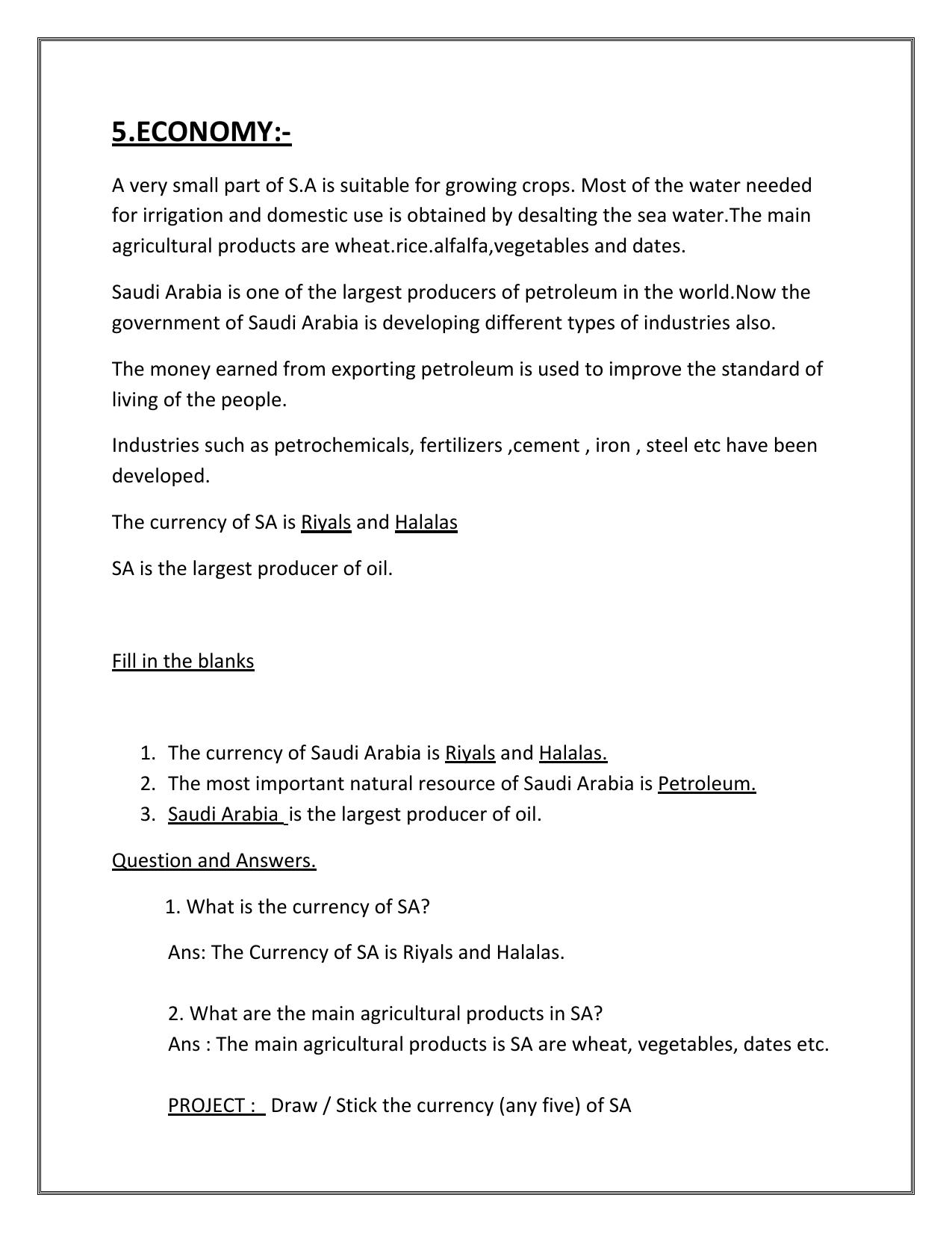 Worksheets for Class 2 EVS Assignment 53 Saudi Arabia - Page 7