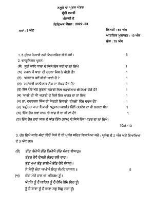 PSEB Class 10 Punjabi Set A Model Papers