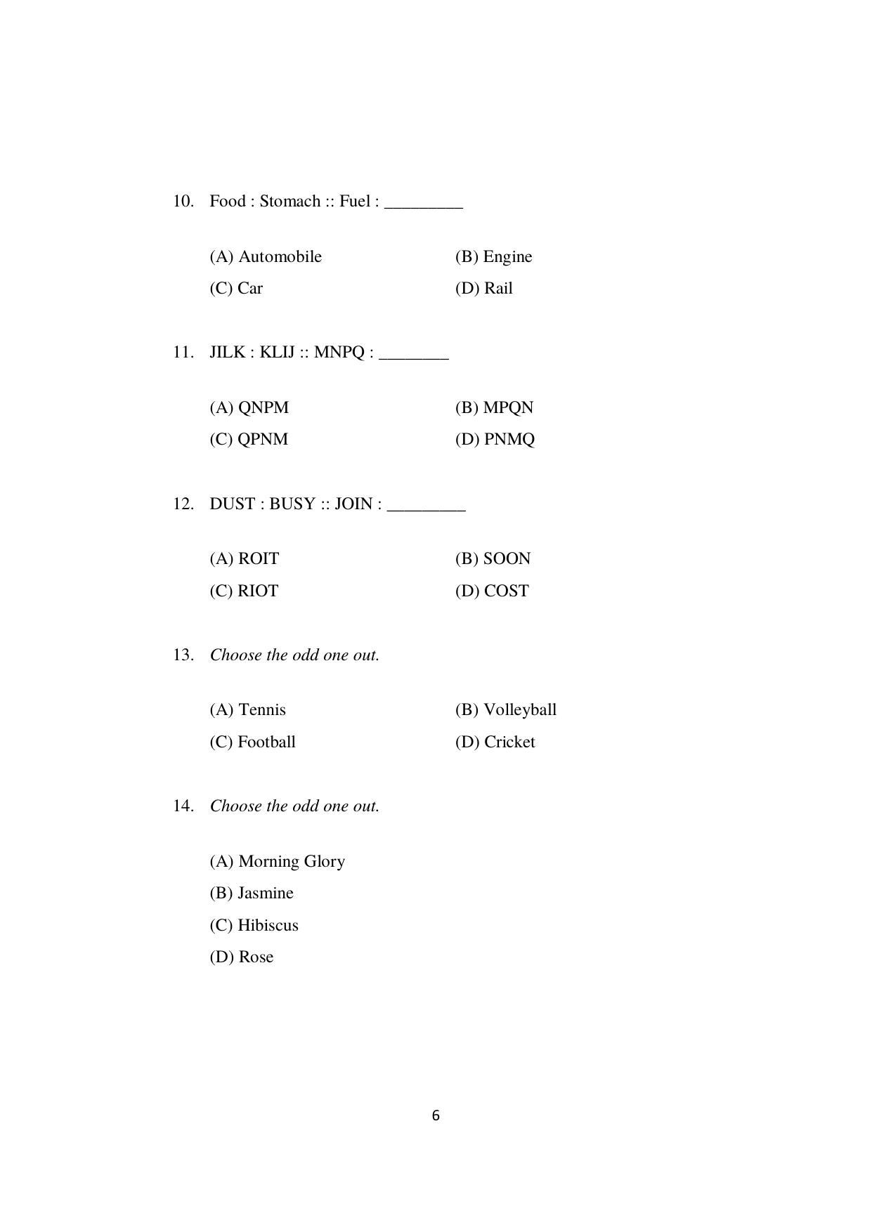 ISI Admission Test M.S (LIS) - Library and Information Science (PLB) 2024 Sample Paper - Page 6